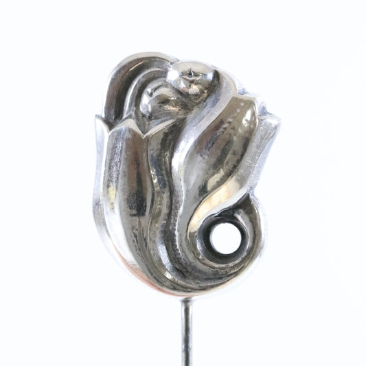 SOLD OUT: Georg Jensen Tulip Hat Pin | Vintage Sterling Silver | Mid-Century USA - Carmel Fine Silver Jewelry
