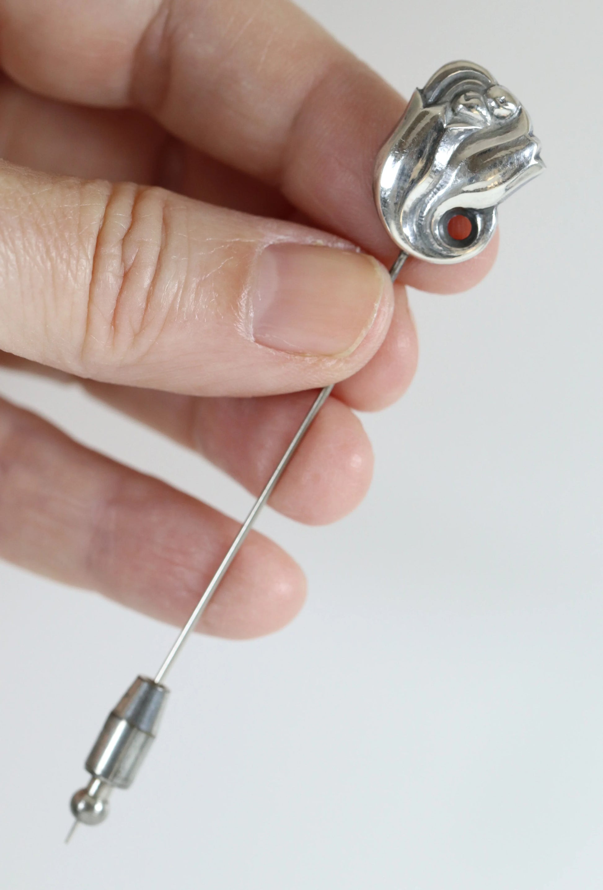 SOLD OUT: Georg Jensen Tulip Hat Pin | Vintage Sterling Silver | Mid-Century USA - Carmel Fine Silver Jewelry