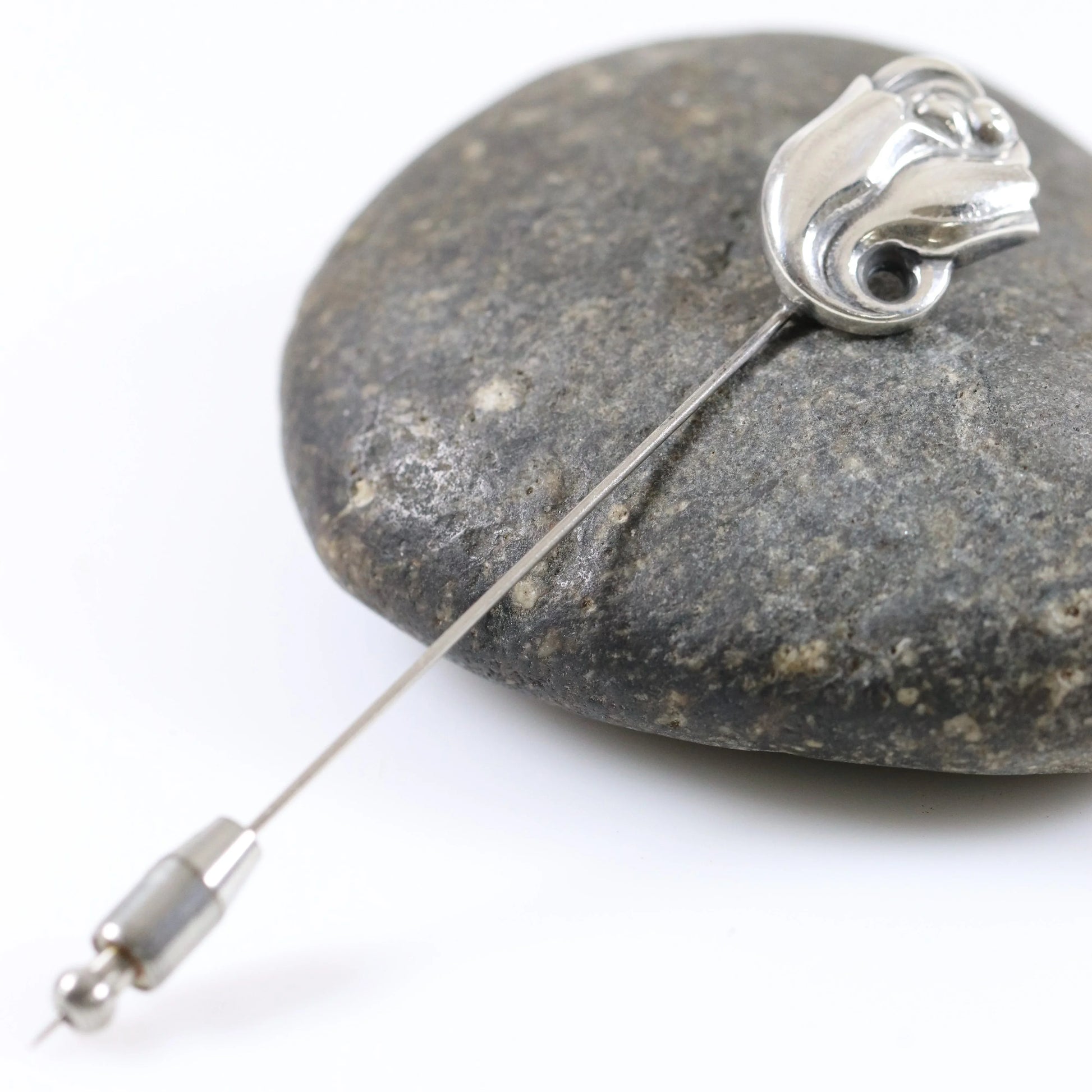 SOLD OUT: Georg Jensen Tulip Hat Pin | Vintage Sterling Silver | Mid-Century USA - Carmel Fine Silver Jewelry