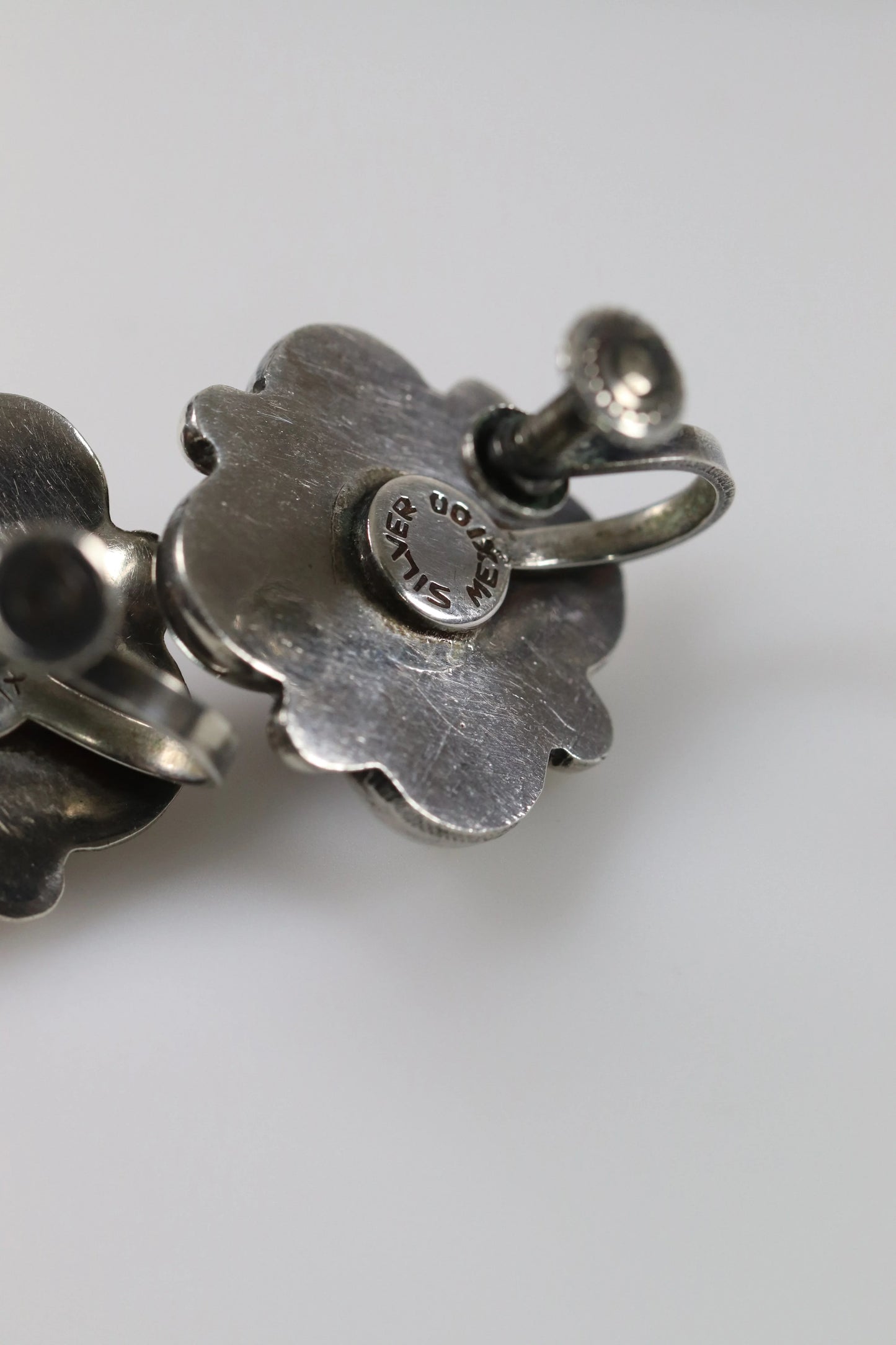 SOLD OUT: Handcrafted Amethyst Earrings | Vintage Sterling Silver | Mid-Century Mexico - Carmel Fine Silver Jewelry