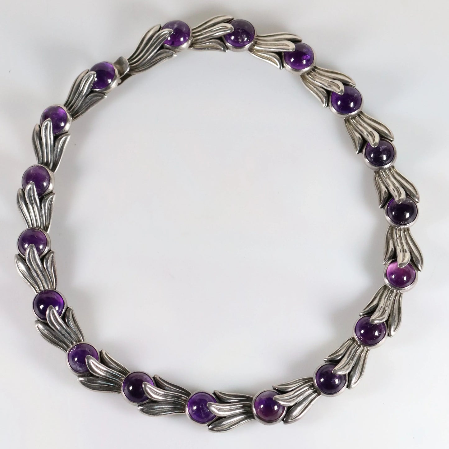 SOLD OUT: Los Castillo Amethyst Bell Flower Necklace | Vintage Sterling Silver | Taxco Mid-Century - Carmel Fine Silver Jewelry