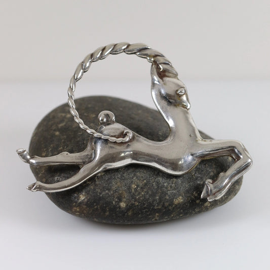 SOLD OUT: Los Castillo Taxco Brooch | Vintage Sterling Silver | Antelope Mid Century Mexico Pin - Carmel FSJ