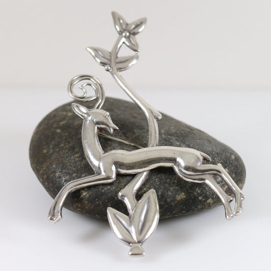 SOLD OUT: Los Castillo Taxco Brooch | Vintage Sterling Silver | Deer Mid Century Mexico Pin - Carmel FSJ