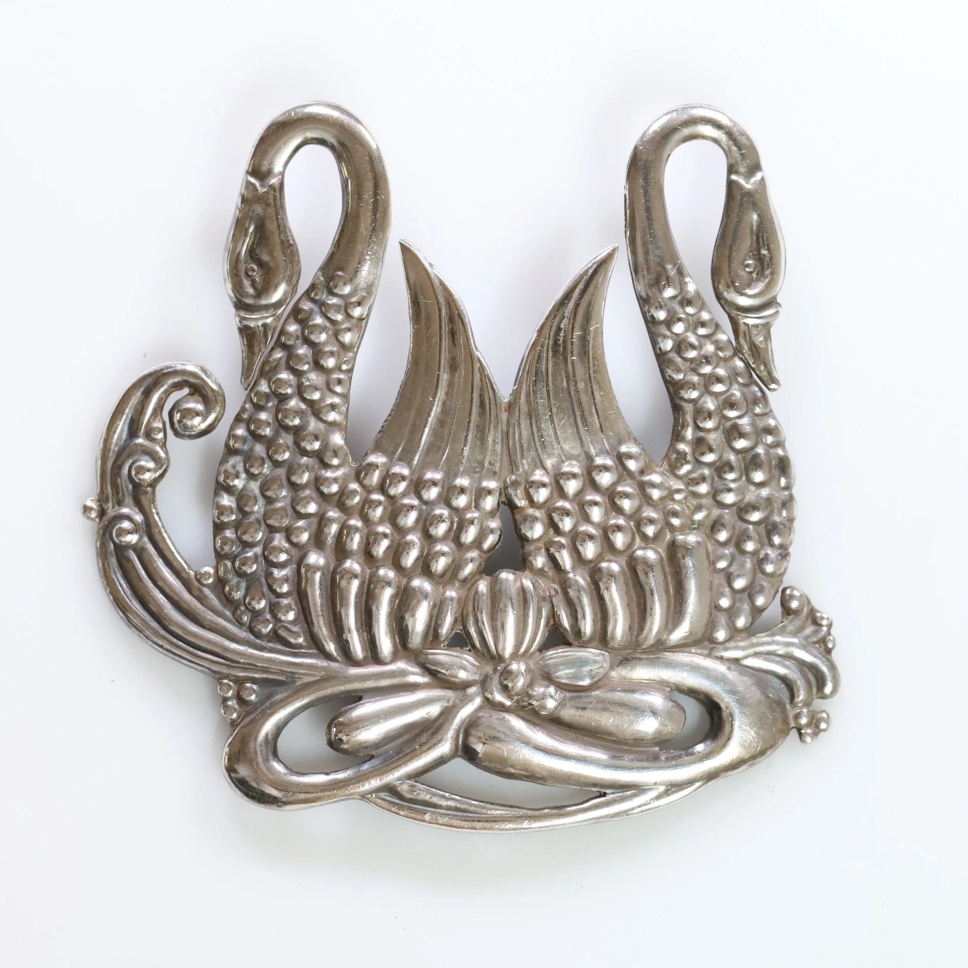 SOLD OUT: Los Castillo Taxco Brooch | Vintage Sterling Silver | Swan Mid Century Mexico Pin - Carmel Fine Silver Jewelry