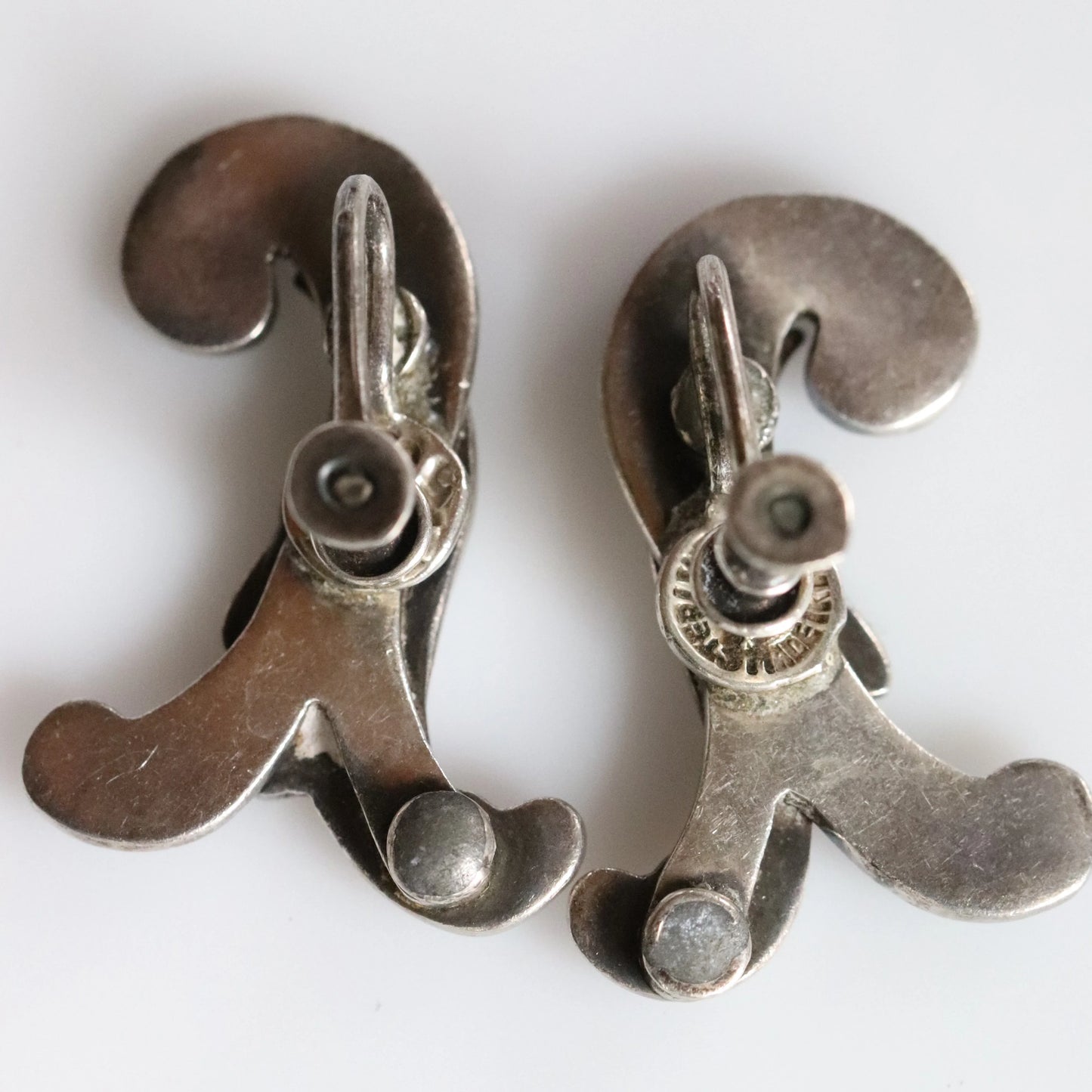 SOLD OUT: Margot de Taxco Confetti Enamel Earrings | Vintage Sterling Silver | Screwback Taxco Mexico - Carmel Fine Silver Jewelry