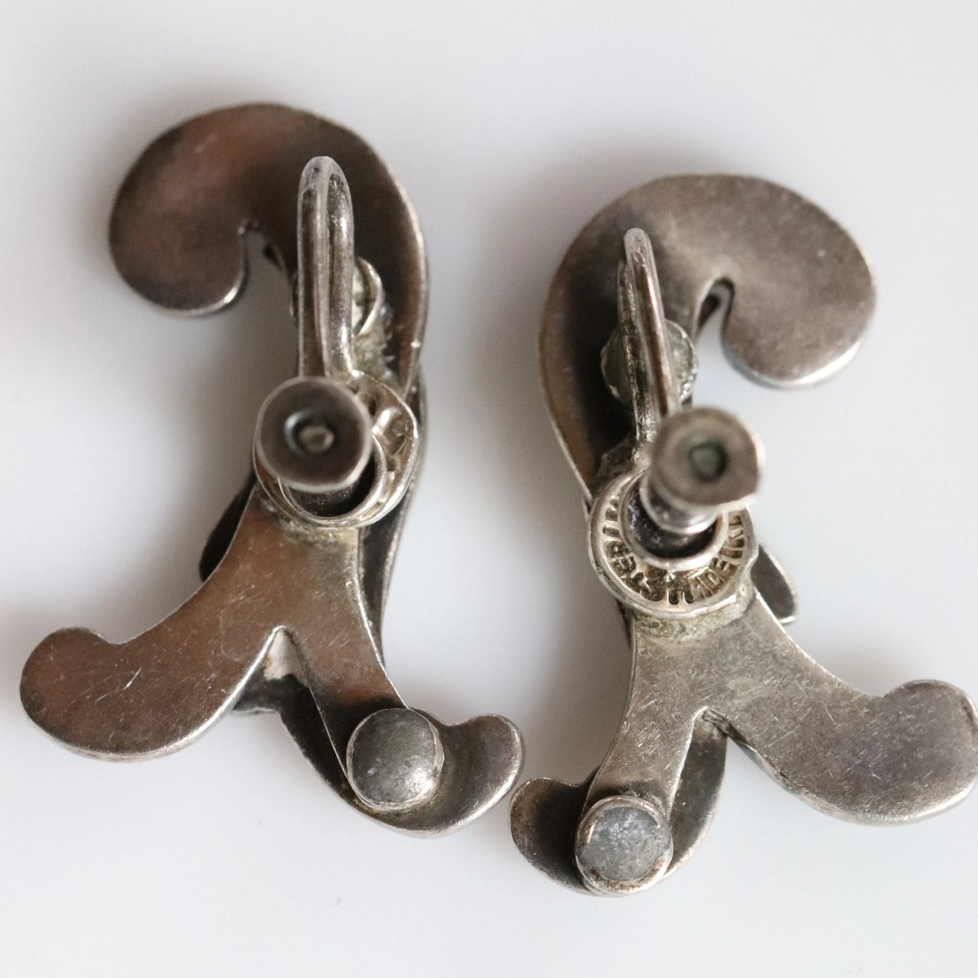 SOLD OUT: Margot de Taxco Confetti Enamel Earrings | Vintage Sterling Silver | Screwback Taxco Mexico - Carmel Fine Silver Jewelry