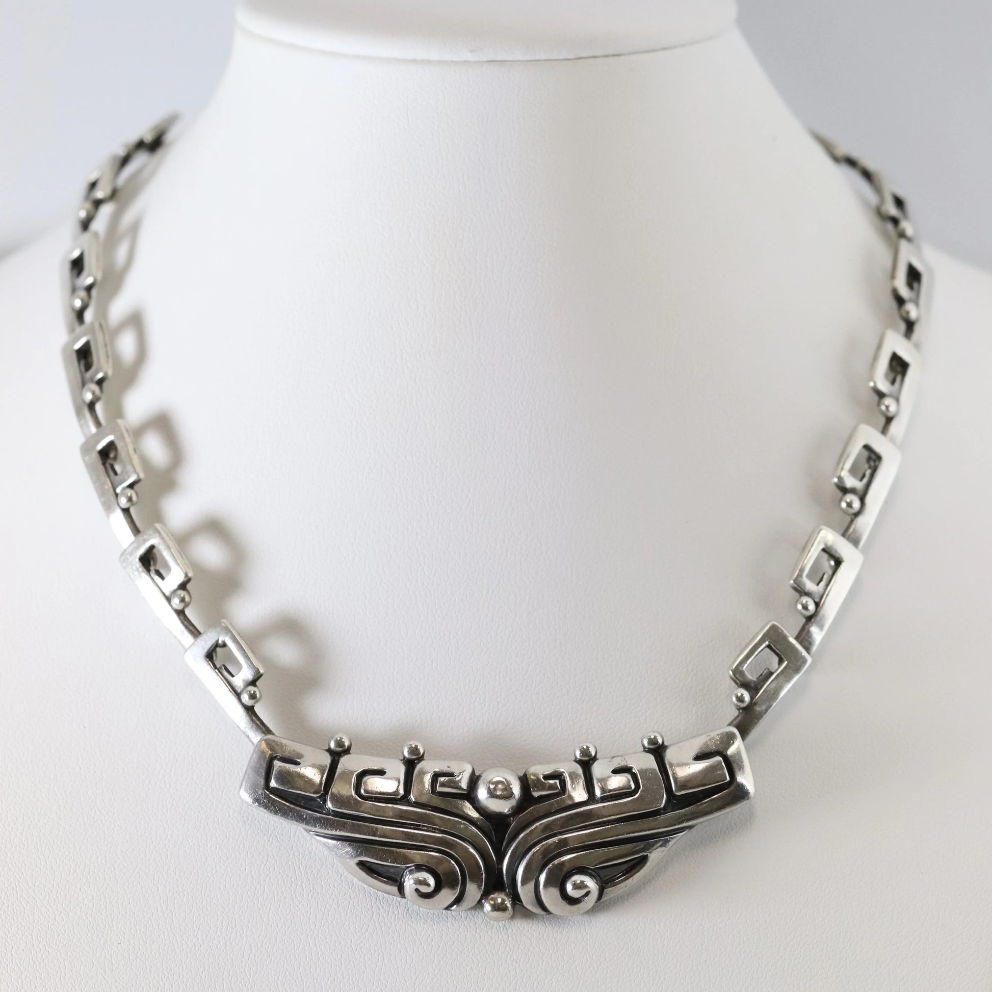 SOLD OUT: MARGOT DE TAXCO ORNATE NECKLACE 5243 - Carmel Fine Silver Jewelry