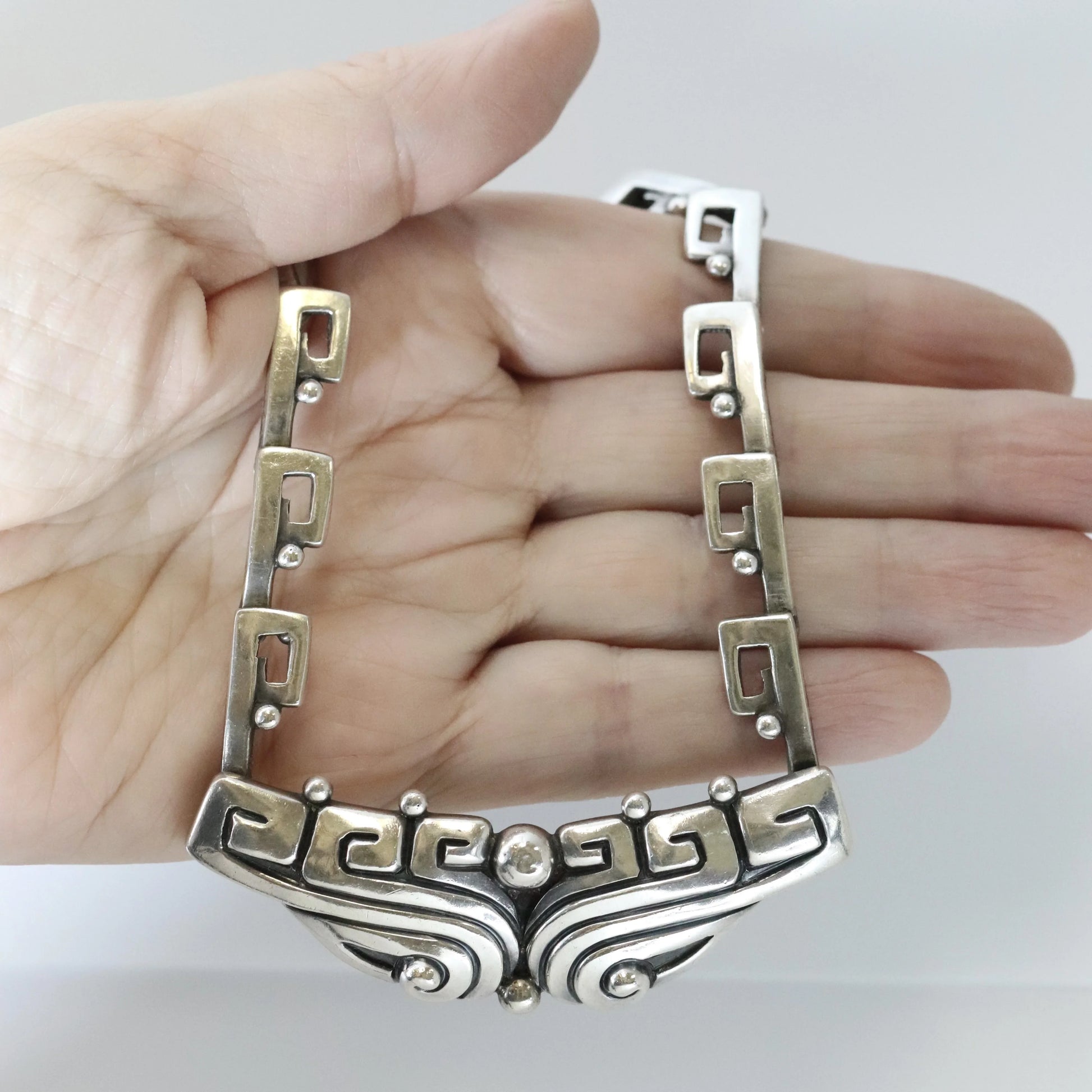 SOLD OUT: MARGOT DE TAXCO ORNATE NECKLACE 5243 - Carmel Fine Silver Jewelry