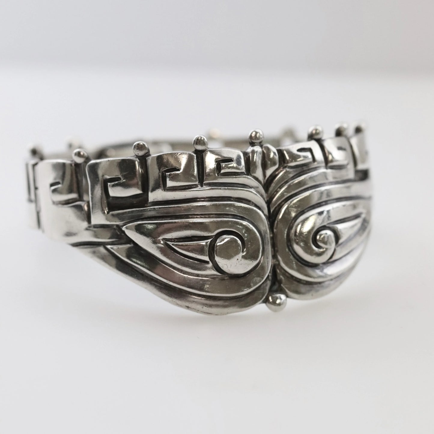SOLD OUT: MARGOT DE TAXCO SILVER HINGED BRACELET 5243 - Carmel Fine Silver Jewelry