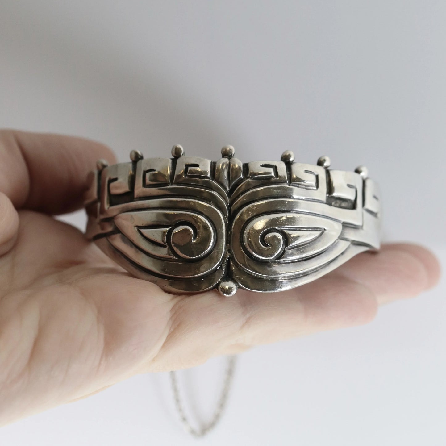 SOLD OUT: MARGOT DE TAXCO SILVER HINGED BRACELET 5243 - Carmel Fine Silver Jewelry