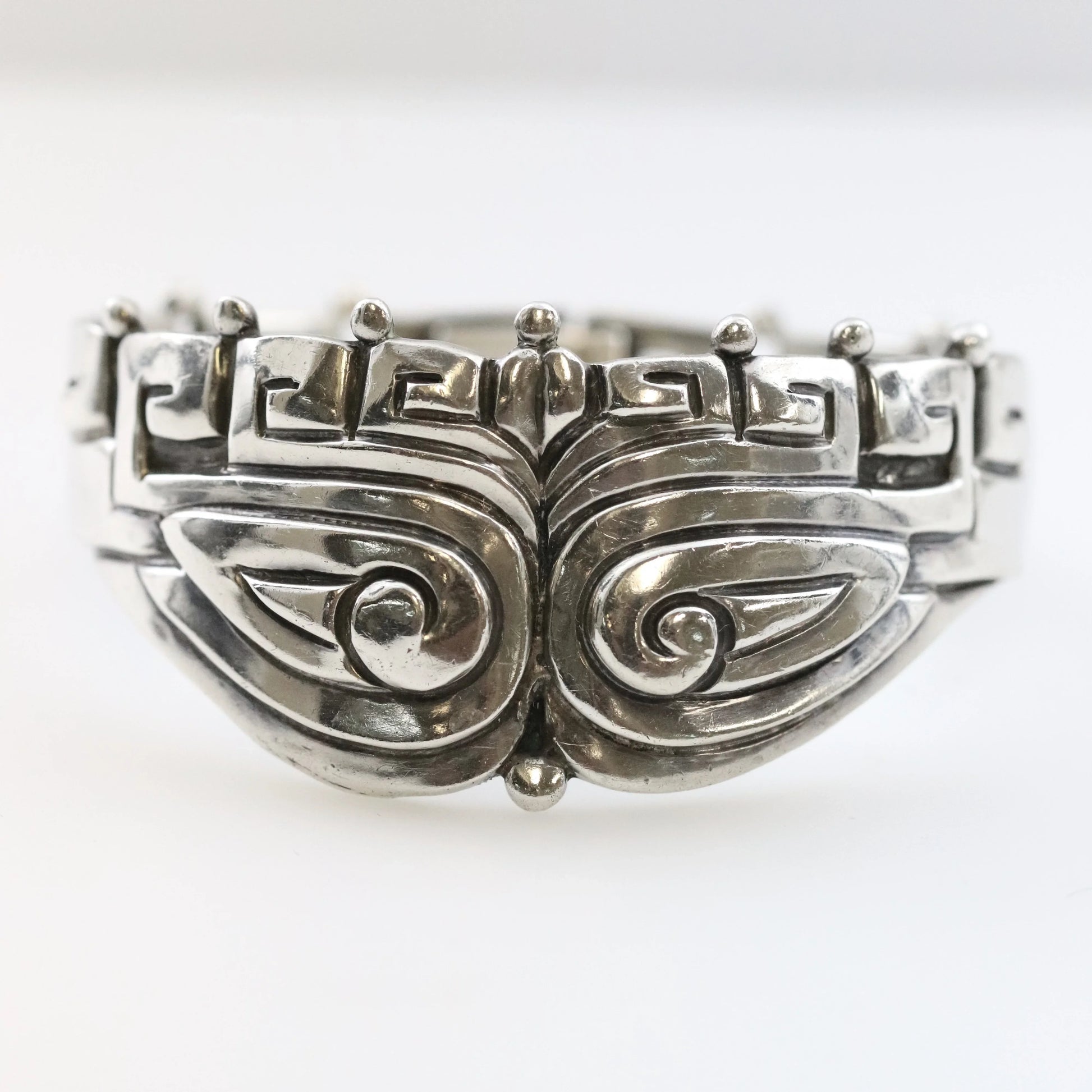 SOLD OUT: MARGOT DE TAXCO SILVER HINGED BRACELET 5243 - Carmel Fine Silver Jewelry
