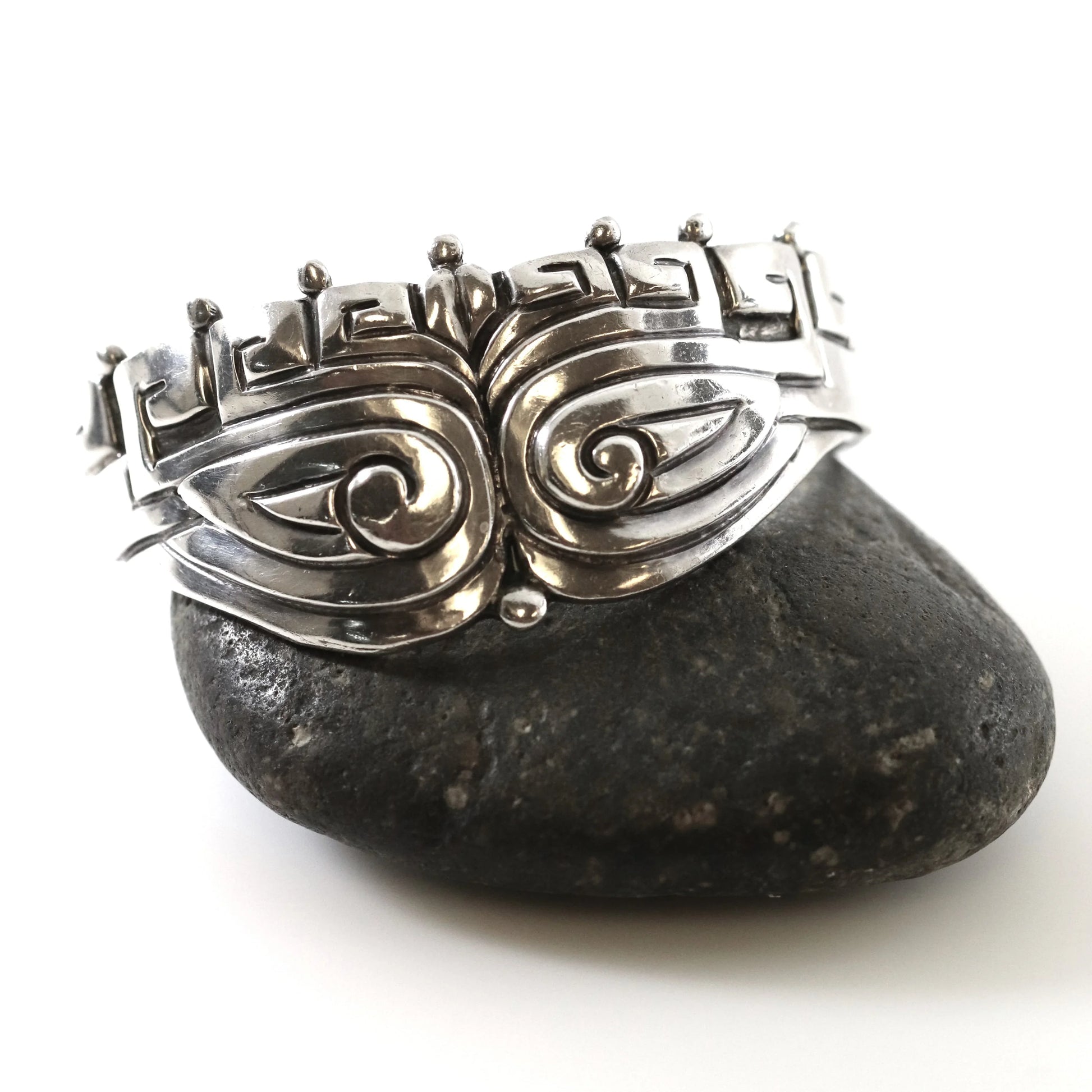 SOLD OUT: MARGOT DE TAXCO SILVER HINGED BRACELET 5243 - Carmel Fine Silver Jewelry