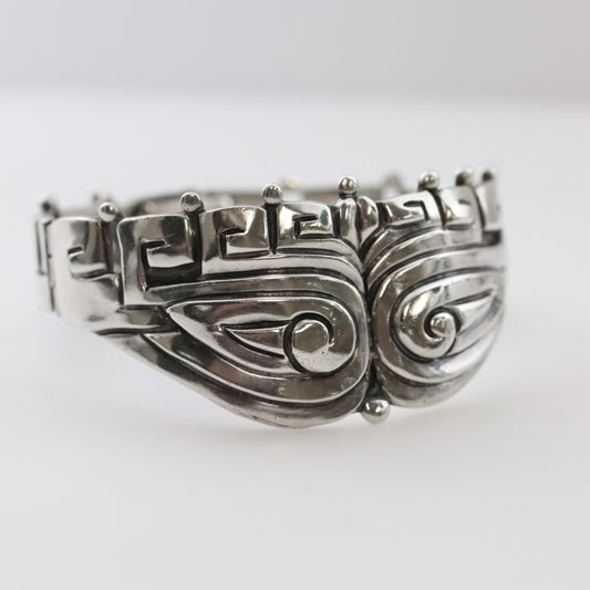 SOLD OUT: MARGOT DE TAXCO SILVER HINGED BRACELET 5243 - Carmel FSJ