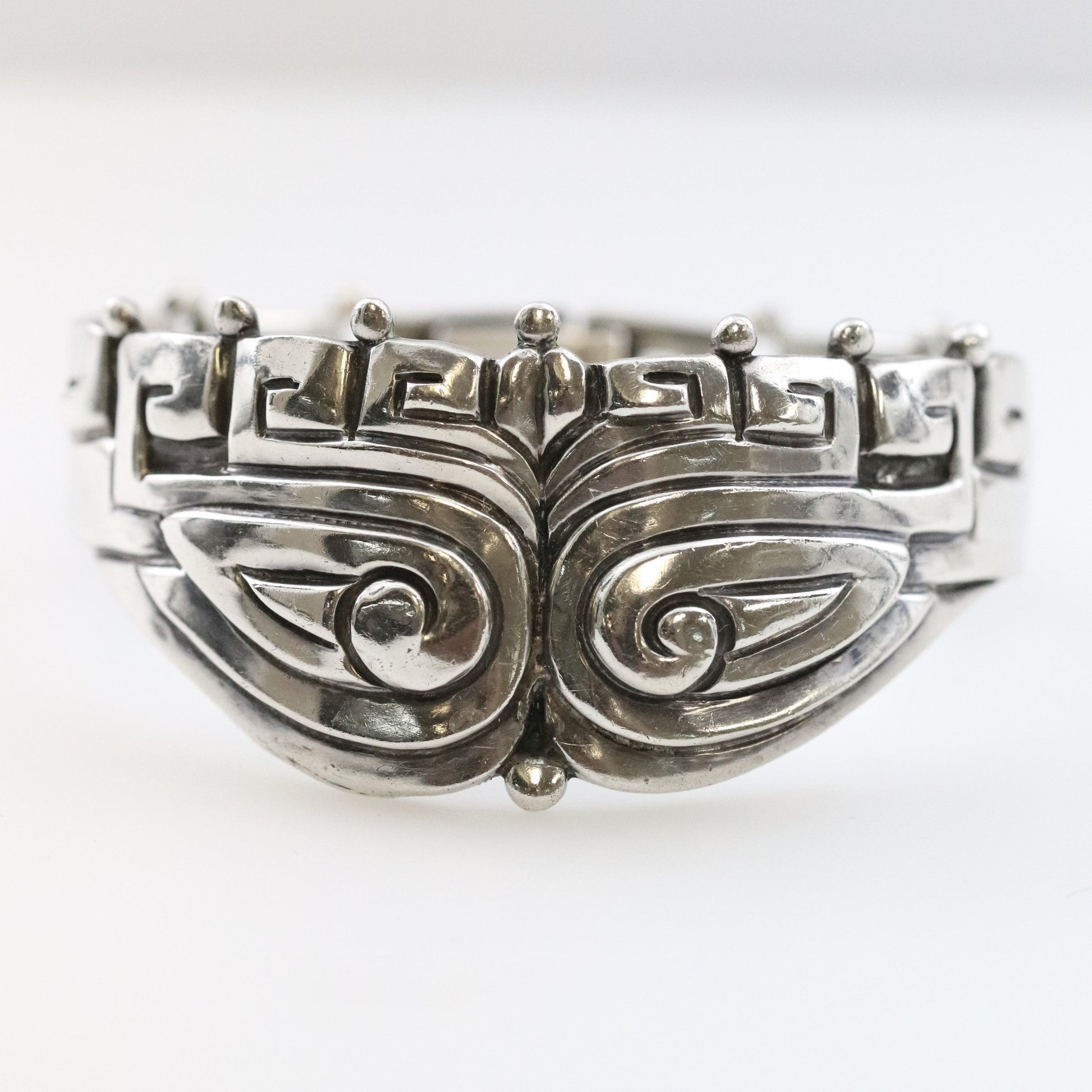 SOLD OUT: MARGOT DE TAXCO SILVER HINGED BRACELET 5243 - Carmel FSJ