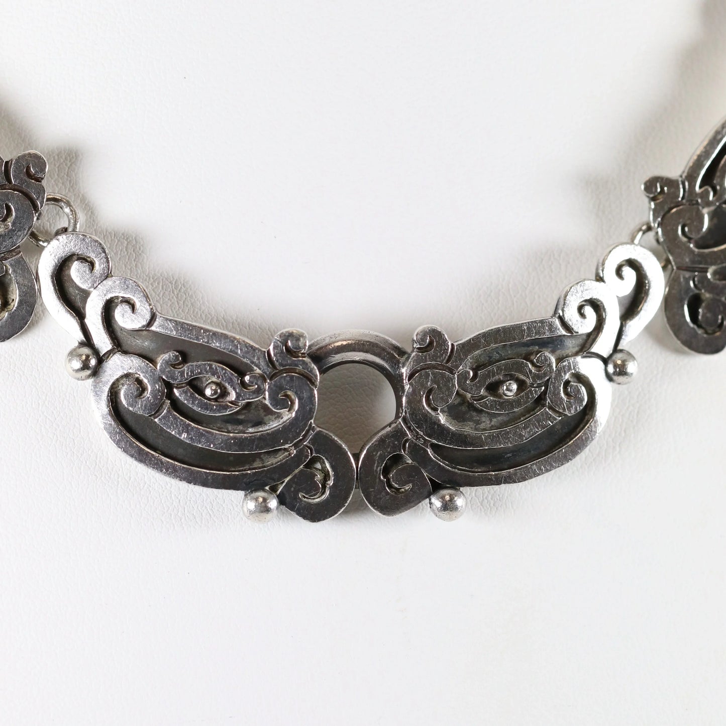 SOLD OUT: Margot de Taxco Tribal Motif Necklace | Vintage Sterling Silver | Mid-Century Taxco Mexico - Carmel Fine Silver Jewelry