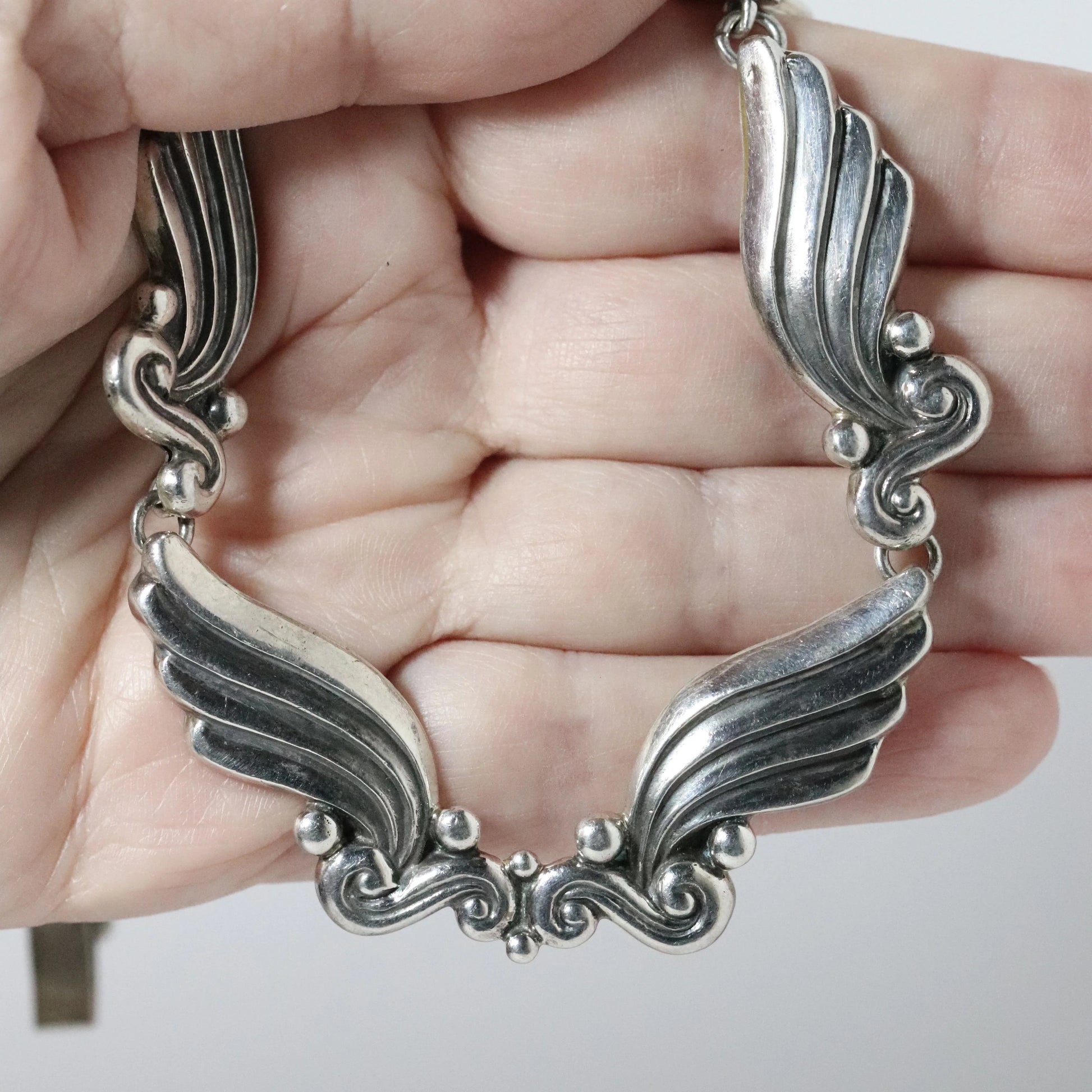 SOLD OUT: Margot de Taxco Winged Collar Necklace - Carmel Fine Silver Jewelry