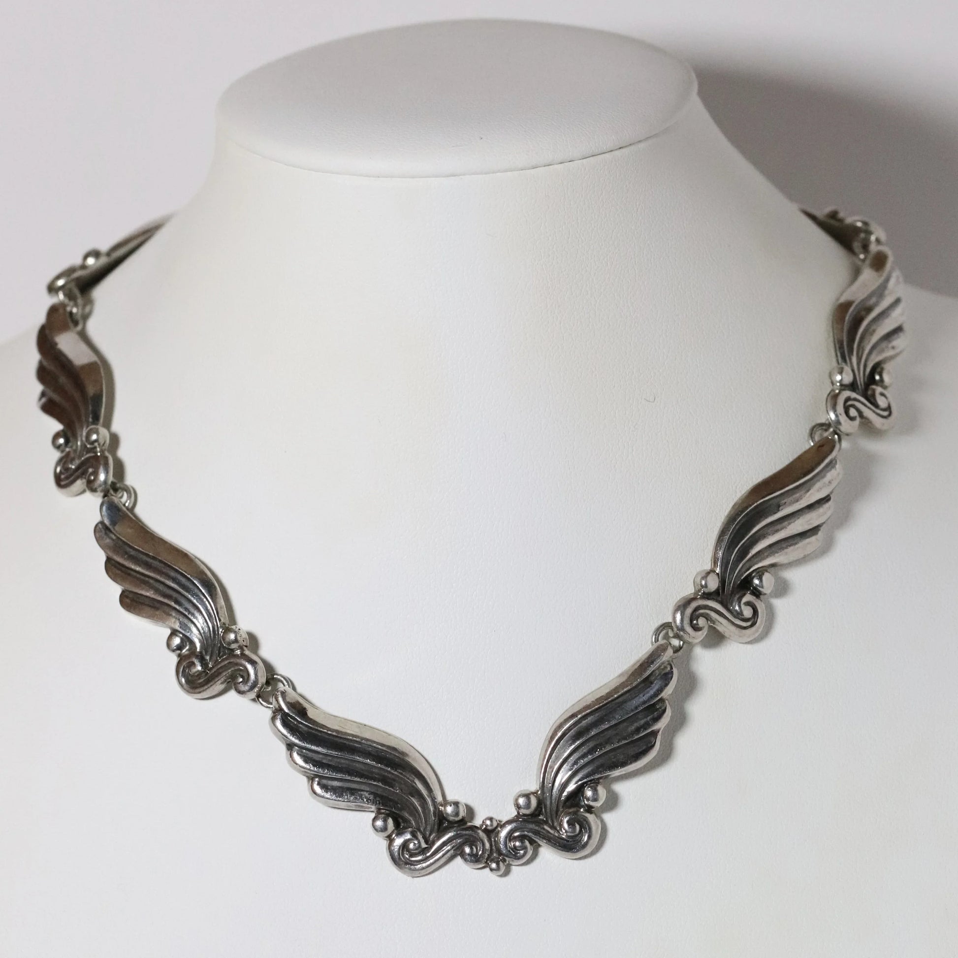 SOLD OUT: Margot de Taxco Winged Collar Necklace - Carmel Fine Silver Jewelry