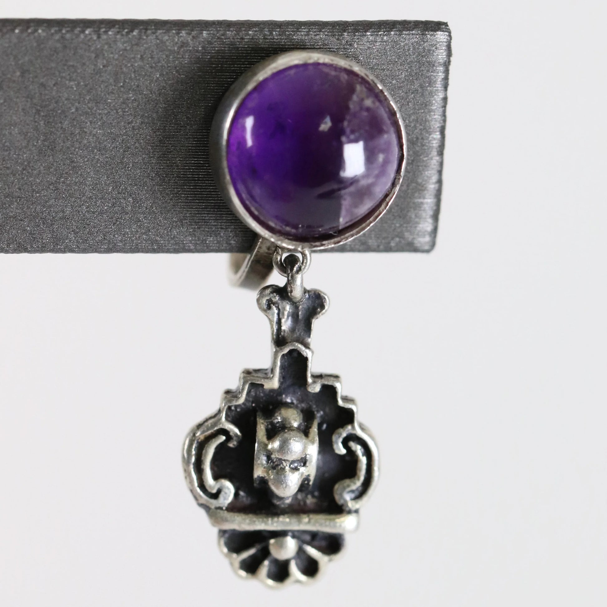 SOLD OUT: Prosa Amethyst Earrings | Vintage Sterling Silver | Handcrafted Mexico - Carmel Fine Silver Jewelry