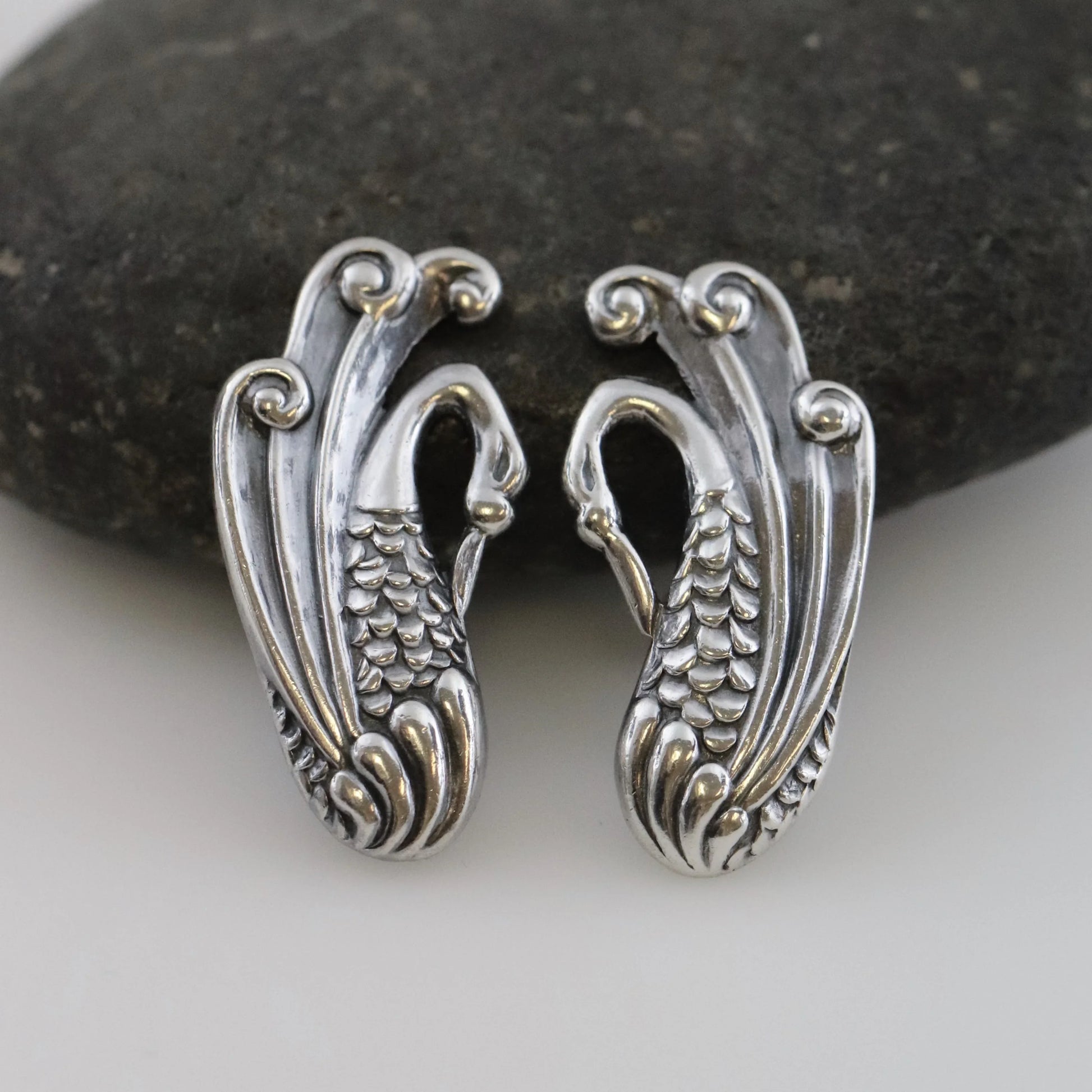 SOLD OUT: SWAN MARGOT DE TAXCO EARRINGS - Carmel Fine Silver Jewelry