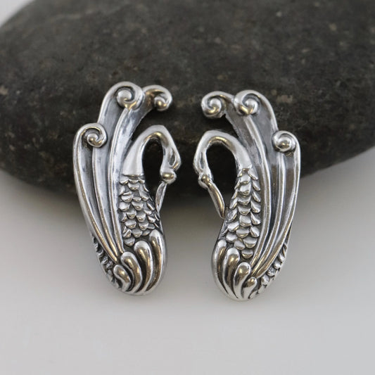 SOLD OUT: SWAN MARGOT DE TAXCO EARRINGS - Carmel Fine Silver Jewelry