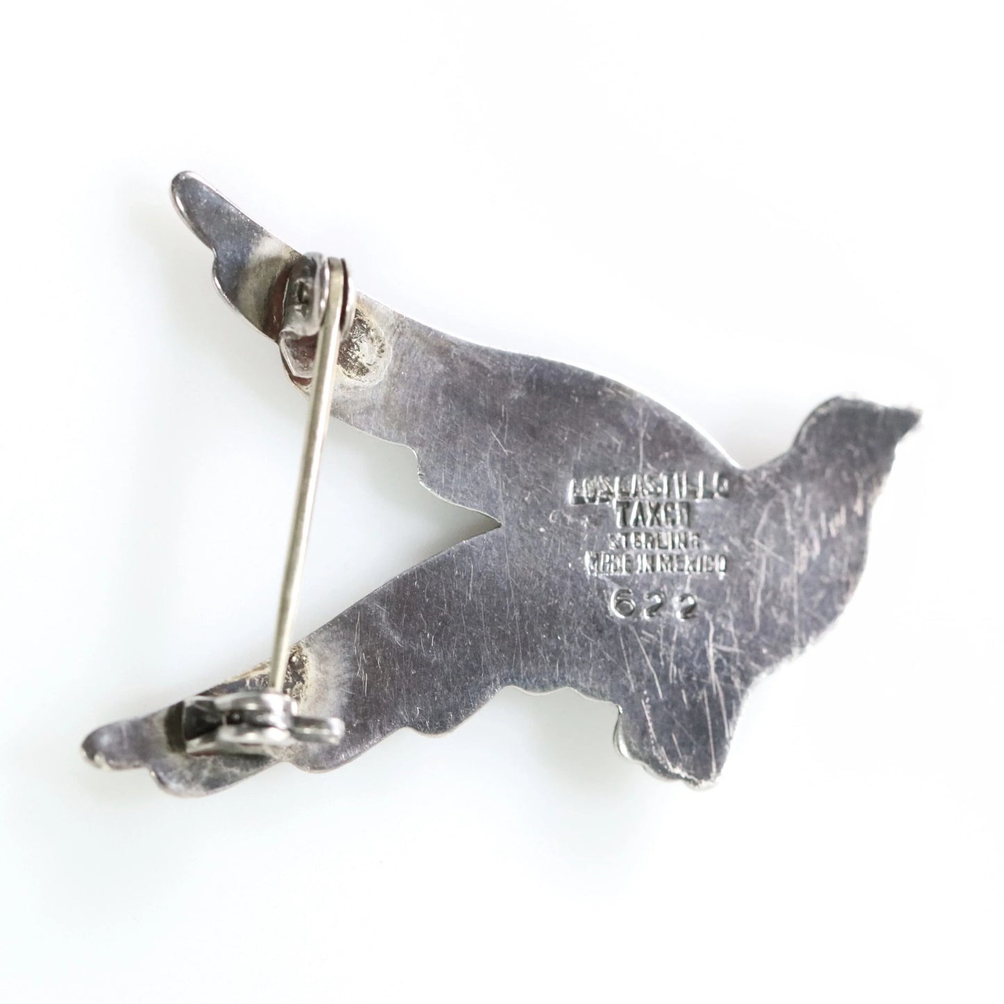 SOLD OUT: Taxco Los Castillo Medium Bird Brooch | Vintage Sterling Silver | Mid Century Mexico Pin - Carmel Fine Silver Jewelry