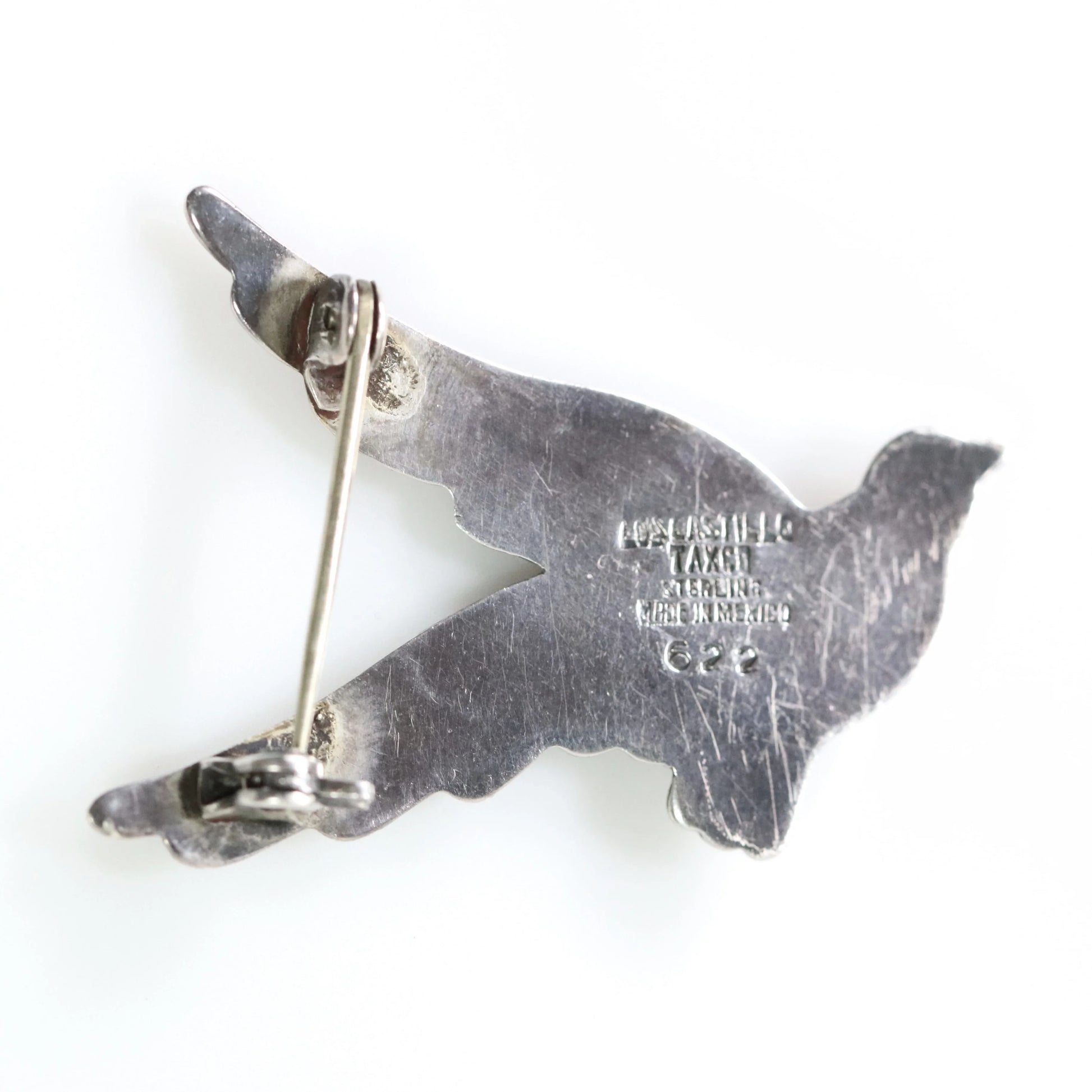 SOLD OUT: Taxco Los Castillo Medium Bird Brooch | Vintage Sterling Silver | Mid Century Mexico Pin - Carmel Fine Silver Jewelry
