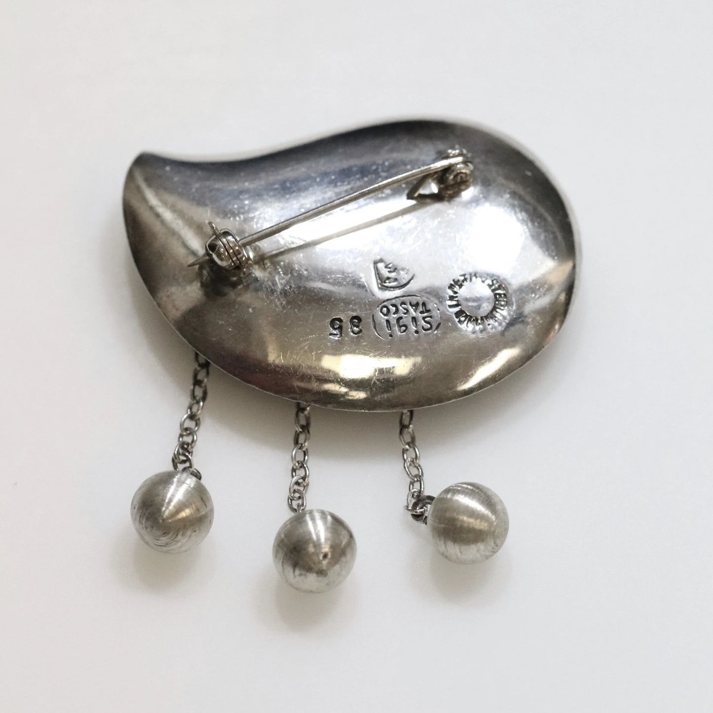 SOLD OUT: TAXCO SIGI PINEDA MODERNIST BROOCH WITH BEADS - Carmel Fine Silver Jewelry