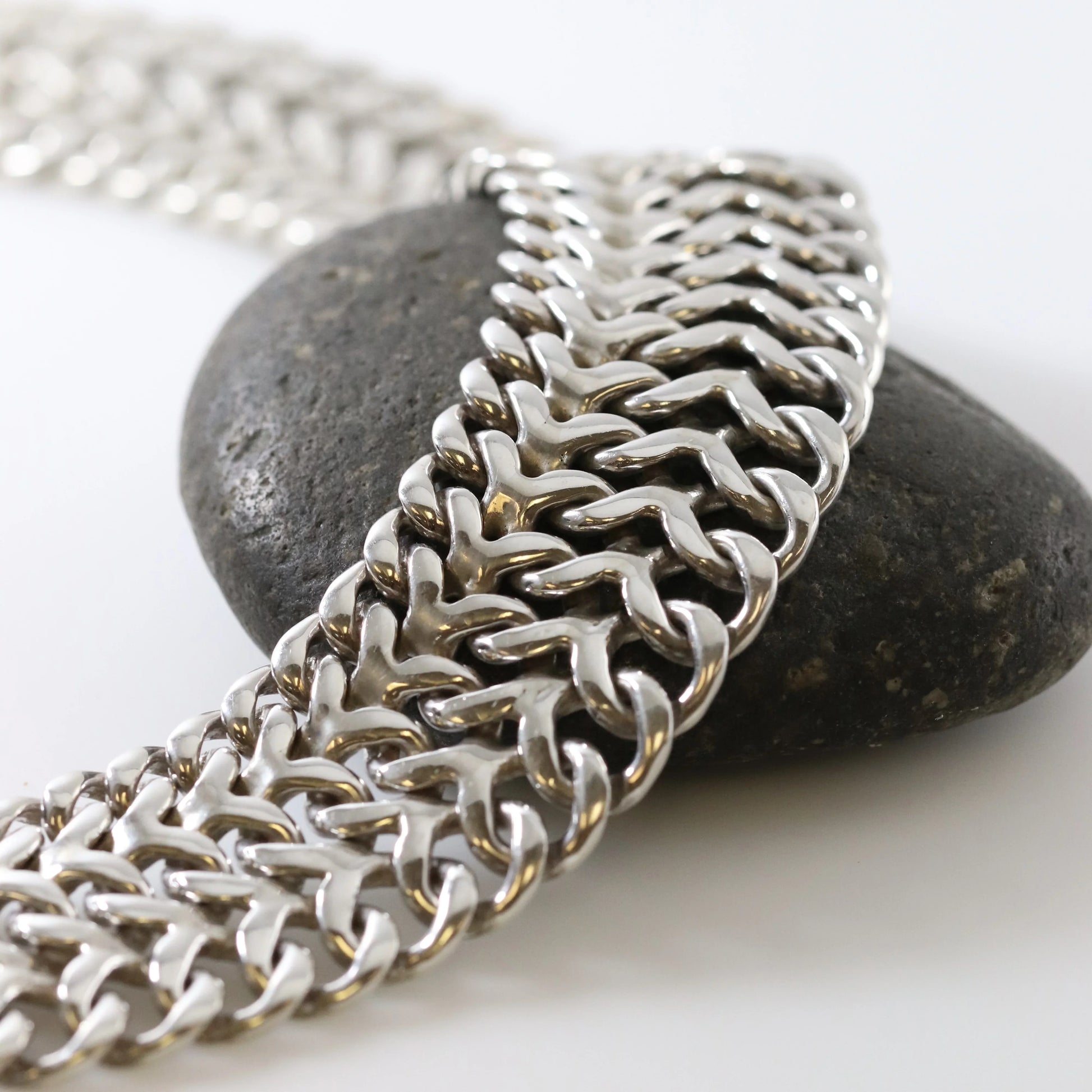 SOLD OUT: TAXCO WIDE DOUBECURB NECKLACE - Carmel Fine Silver Jewelry