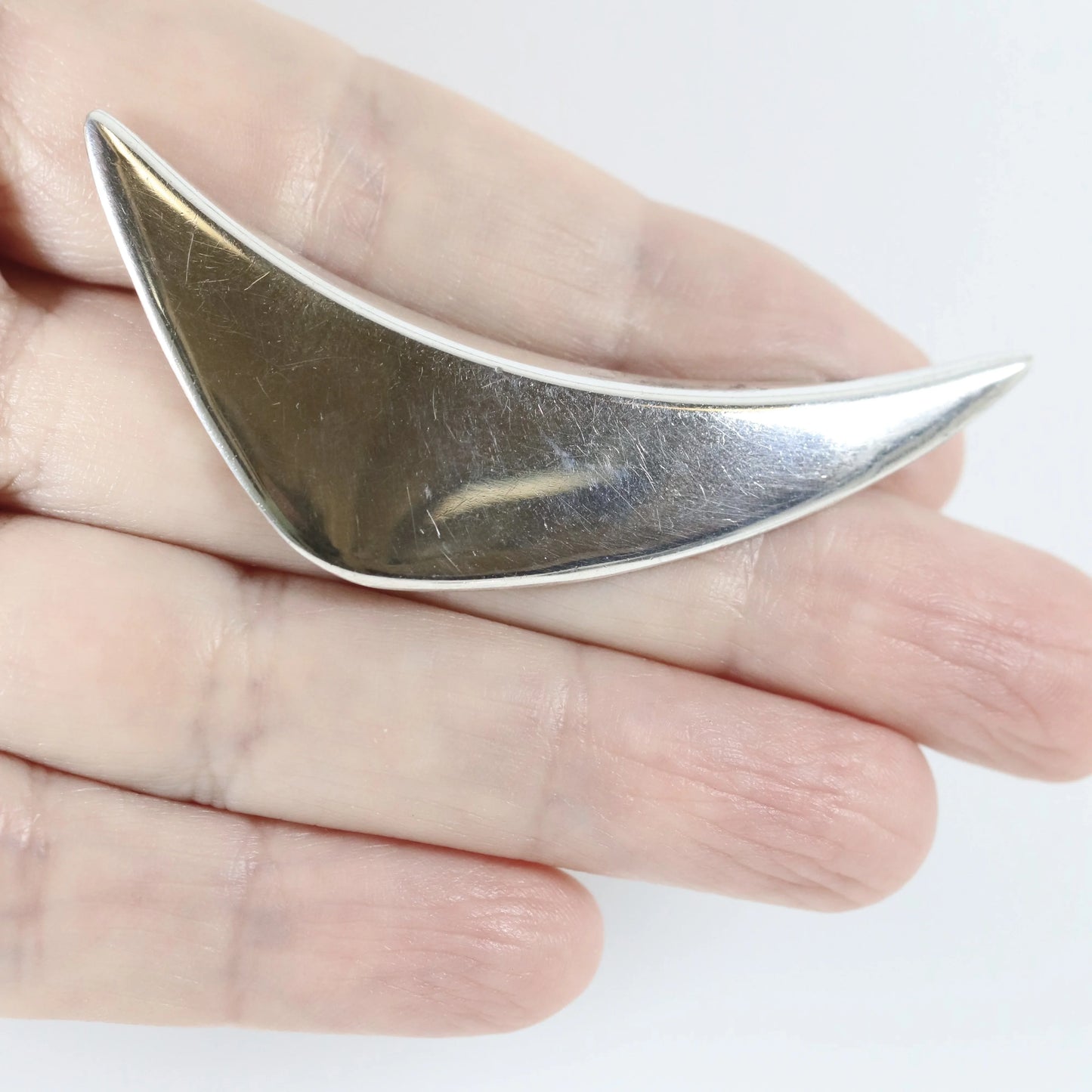 SOLD OUT: Vintage Aarre & Krogh Danish Jewelry | Abstract Swoosh Brooch - Carmel Fine Silver Jewelry