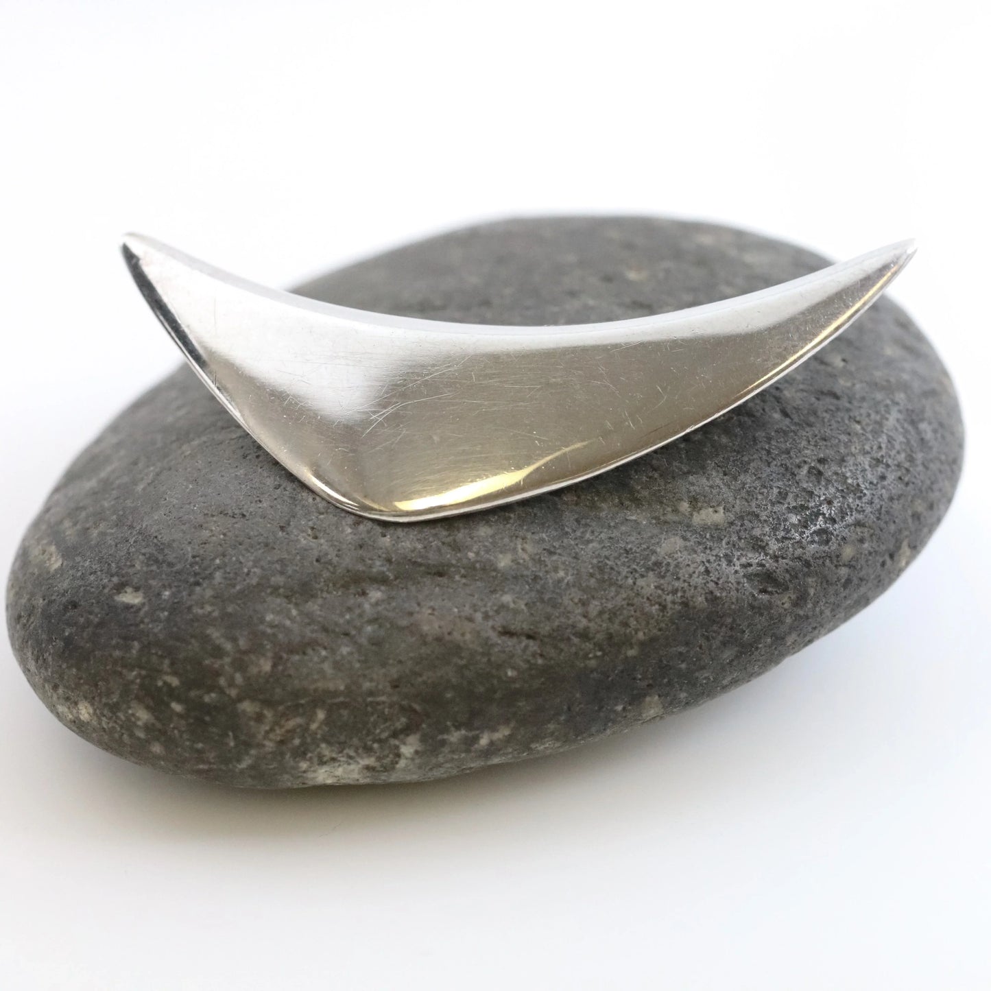SOLD OUT: Vintage Aarre & Krogh Danish Jewelry | Abstract Swoosh Brooch - Carmel Fine Silver Jewelry