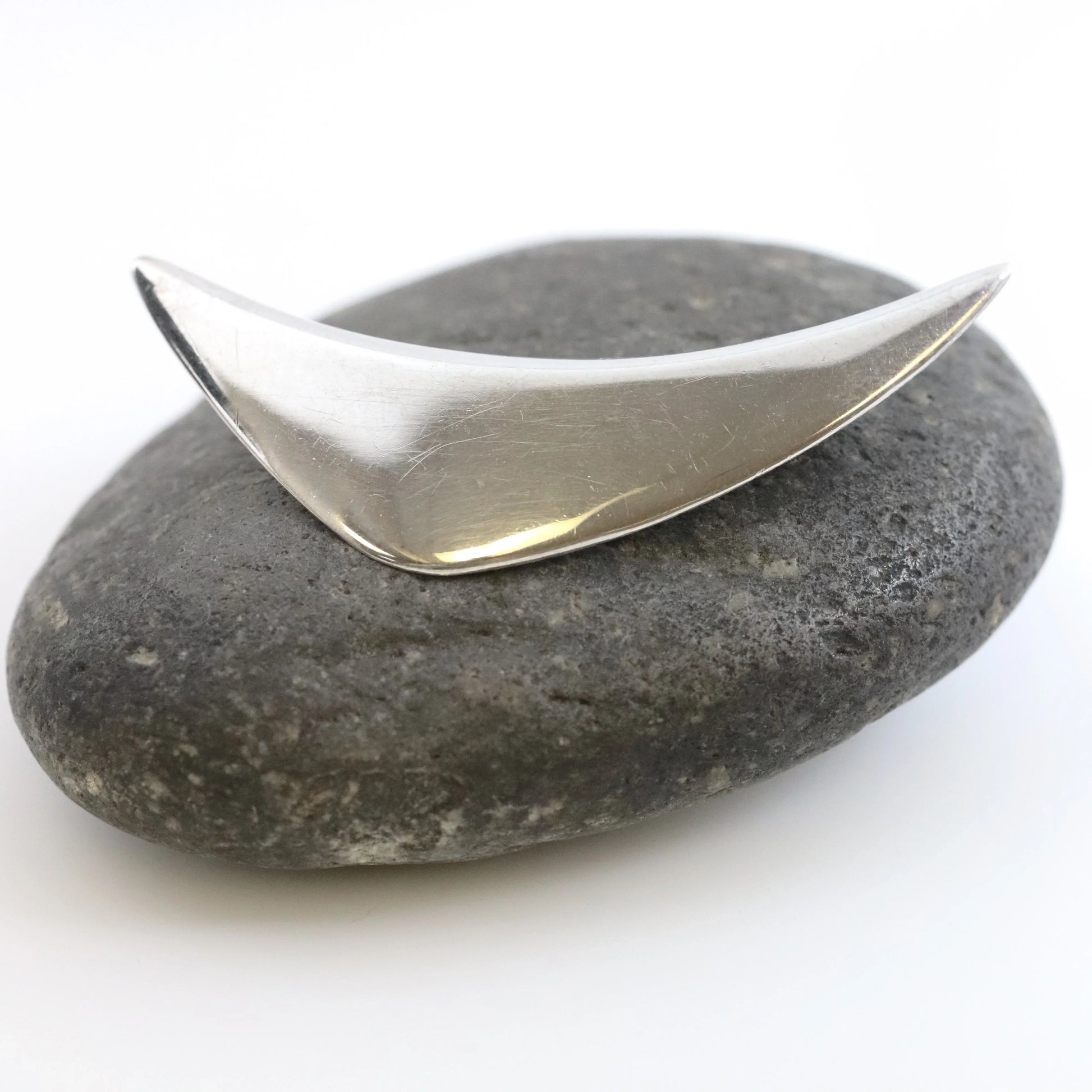 SOLD OUT: Vintage Aarre & Krogh Danish Jewelry | Abstract Swoosh Brooch - Carmel Fine Silver Jewelry