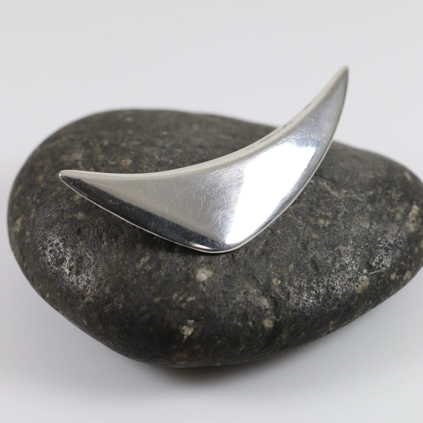 SOLD OUT: Vintage Aarre & Krogh Danish Jewelry | Abstract Swoosh Brooch - Carmel Fine Silver Jewelry