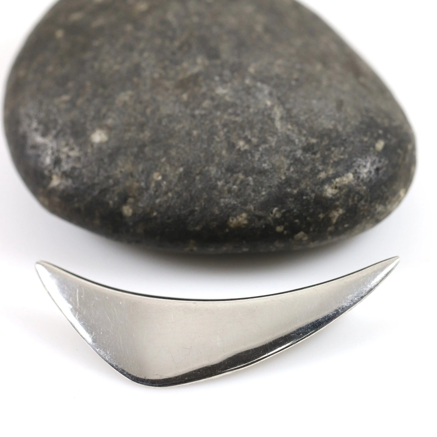 SOLD OUT: Vintage Aarre & Krogh Danish Jewelry | Abstract Swoosh Brooch - Carmel Fine Silver Jewelry