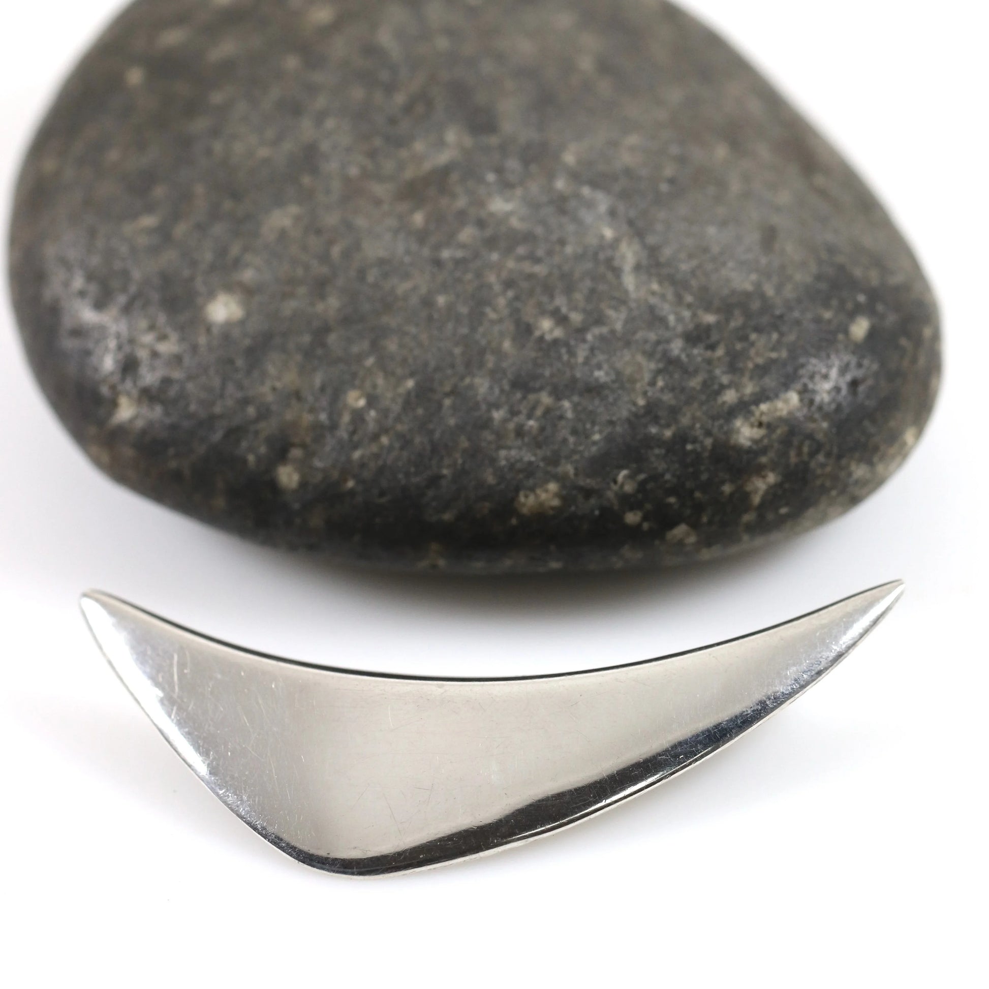 SOLD OUT: Vintage Aarre & Krogh Danish Jewelry | Abstract Swoosh Brooch - Carmel Fine Silver Jewelry