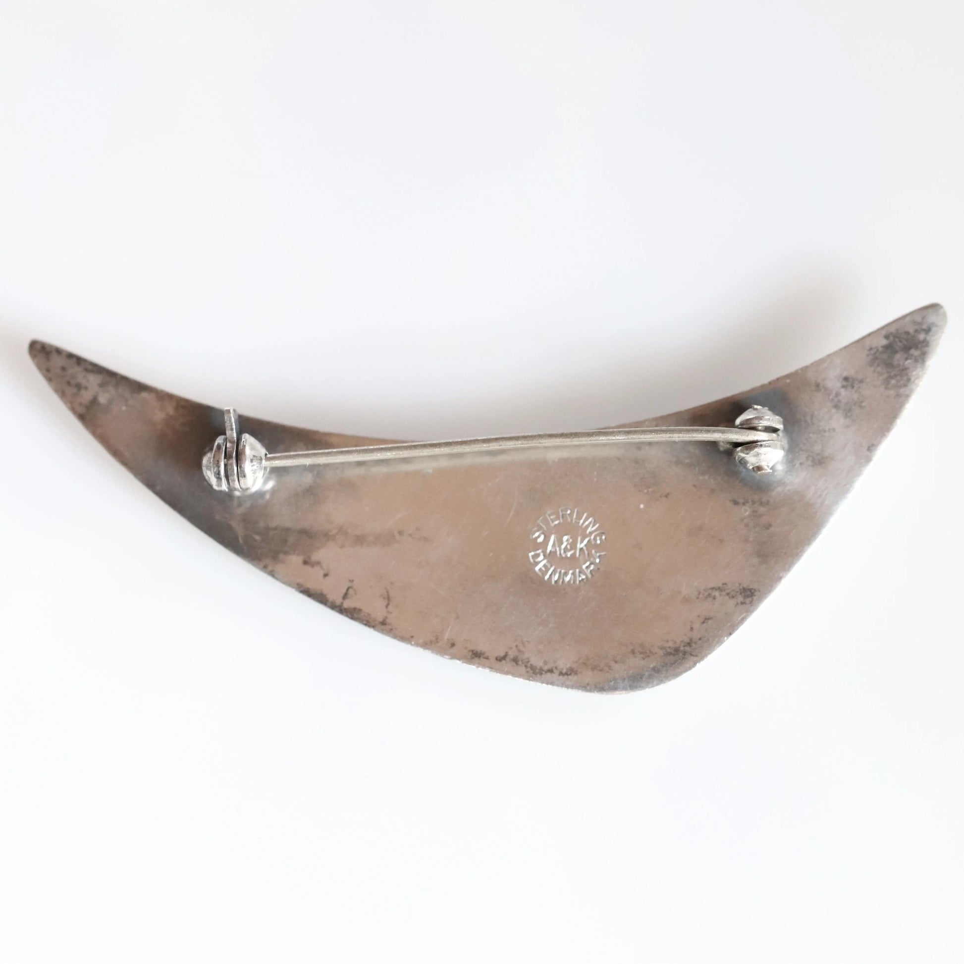 SOLD OUT: Vintage Aarre & Krogh Danish Jewelry | Abstract Swoosh Brooch - Carmel Fine Silver Jewelry
