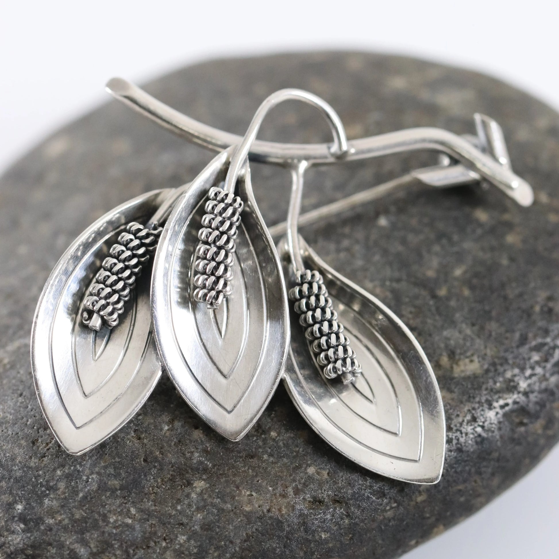 SOLD OUT: Vintage Aarre & Krogh Danish Jewelry | Calla Lily Flower and Stem Brooch - Carmel Fine Silver Jewelry