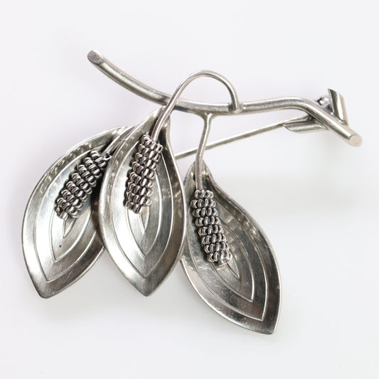 SOLD OUT: Vintage Aarre & Krogh Danish Jewelry | Calla Lily Flower and Stem Brooch - Carmel FSJ