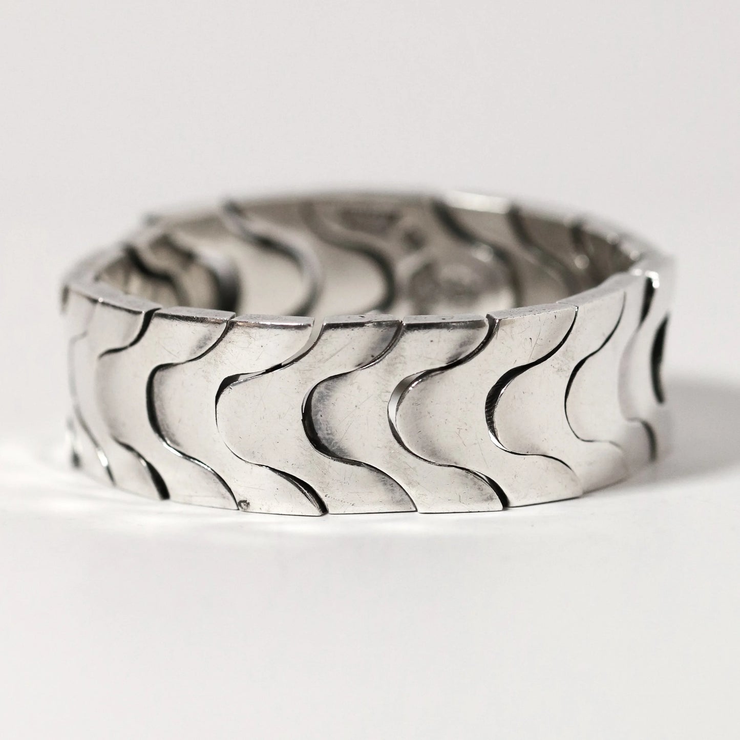 SOLD OUT: Vintage Antonio Pineda Jewelry | Heavy Solid Modernist Link Bracelet Taxco - Carmel Fine Silver Jewelry