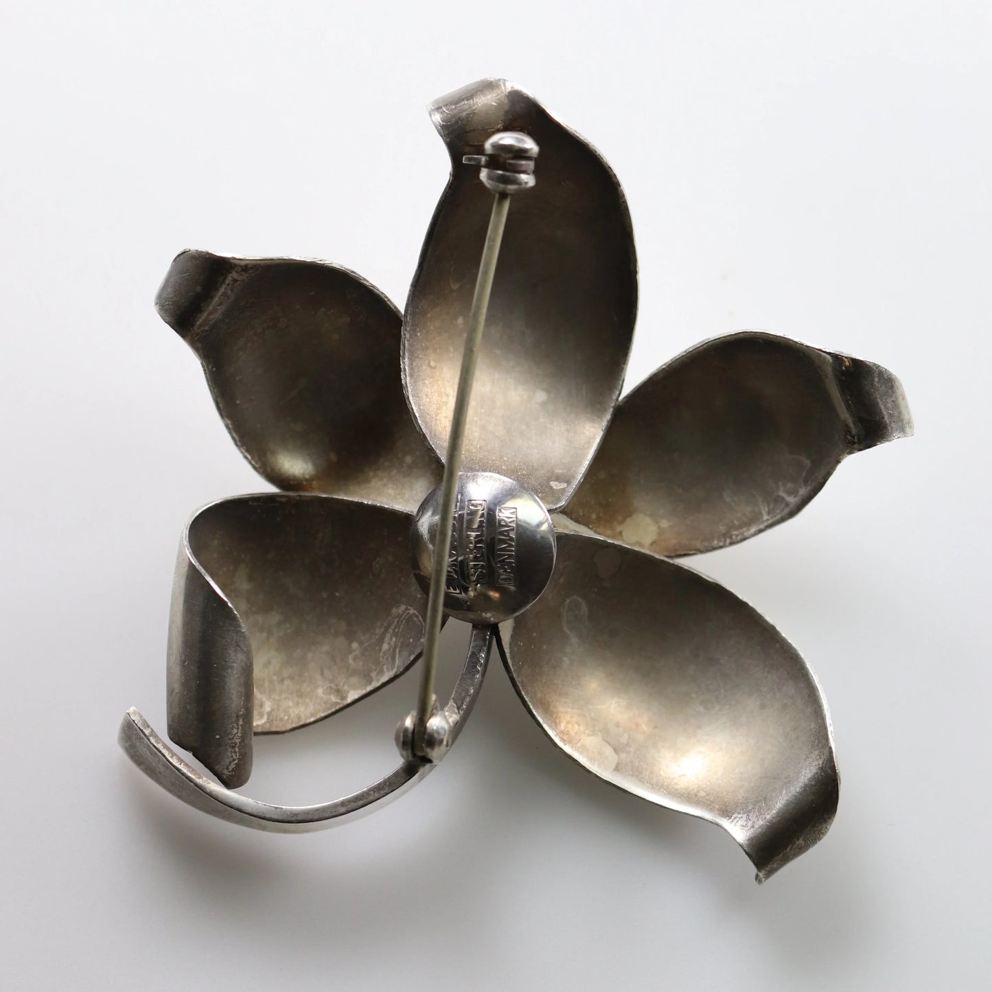 SOLD OUT: Vintage Danish E Dagsted Sterling Silver Jewelry | Floral Modernist Mid-Century Brooch - Carmel Fine Silver Jewelry