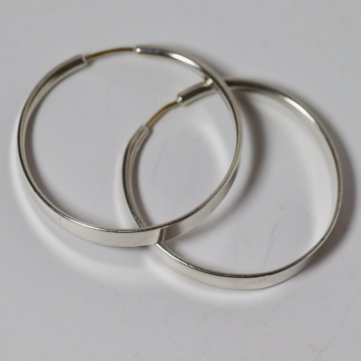 SOLD OUT: Vintage Ed Levin Jewelry | Sterling Silver Hoop Earrings 14K Wires USA - Carmel Fine Silver Jewelry