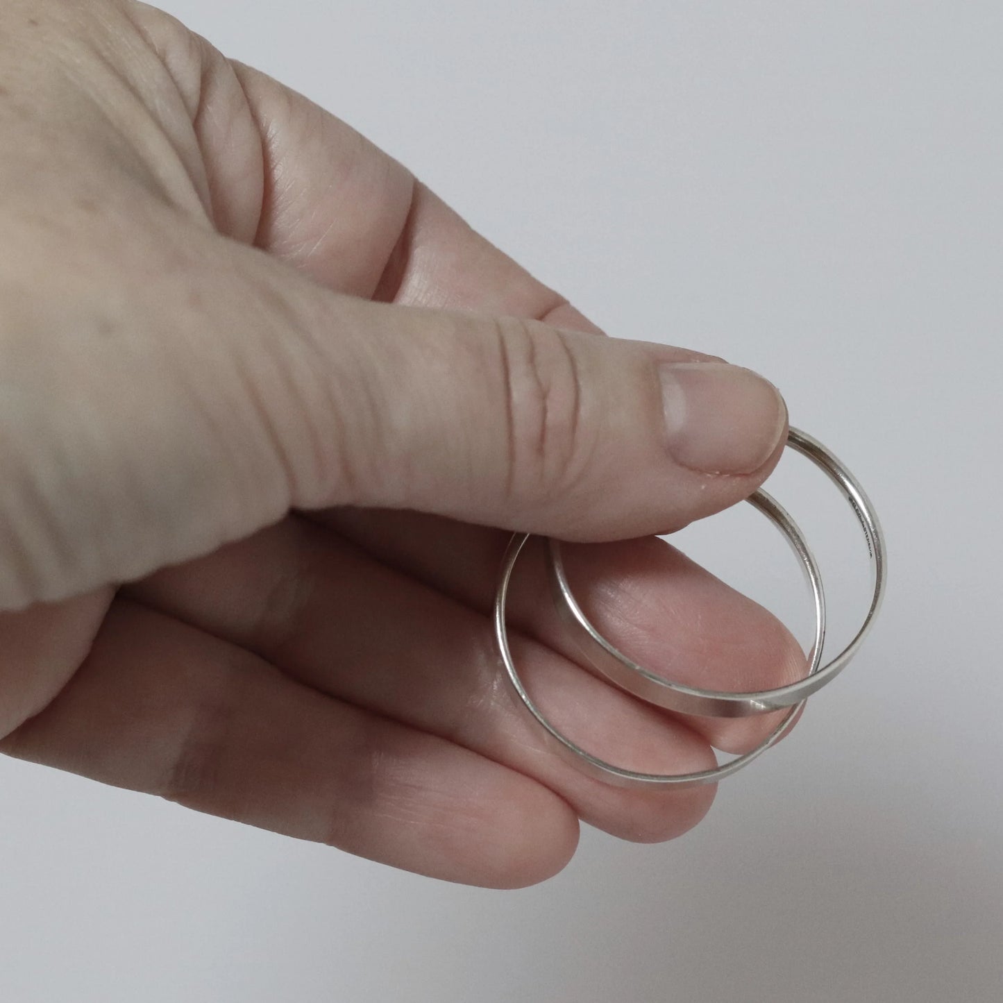 SOLD OUT: Vintage Ed Levin Jewelry | Sterling Silver Hoop Earrings 14K Wires USA - Carmel Fine Silver Jewelry