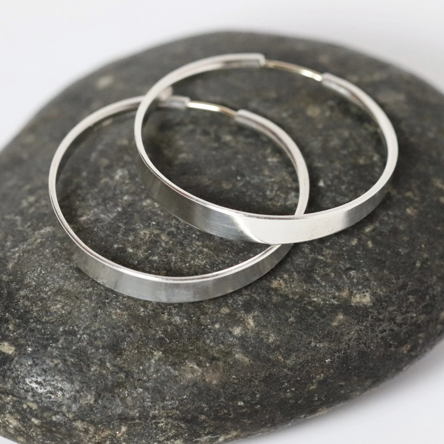 SOLD OUT: Vintage Ed Levin Jewelry | Sterling Silver Hoop Earrings 14K Wires USA - Carmel Fine Silver Jewelry
