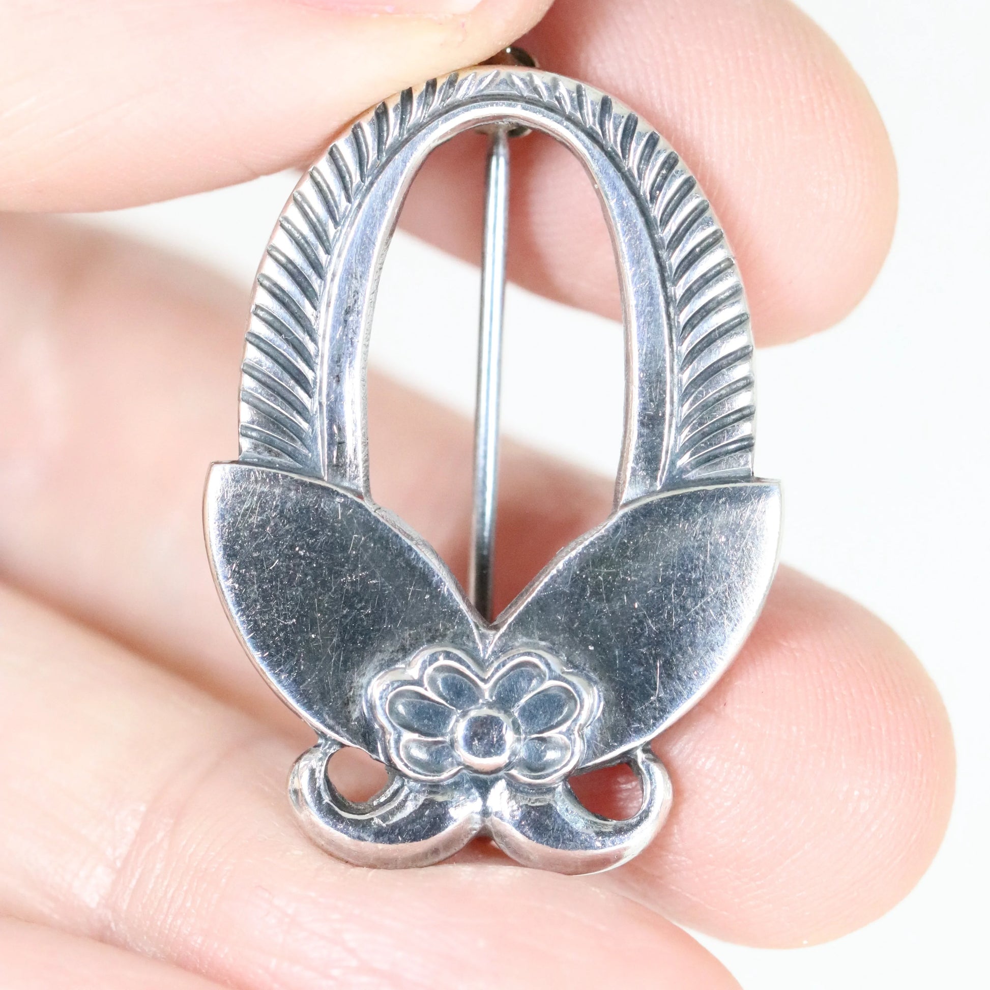 SOLD OUT: Vintage Georg Jensen Jewelry | Albertus Catcus Brooch USA - Carmel Fine Silver Jewelry
