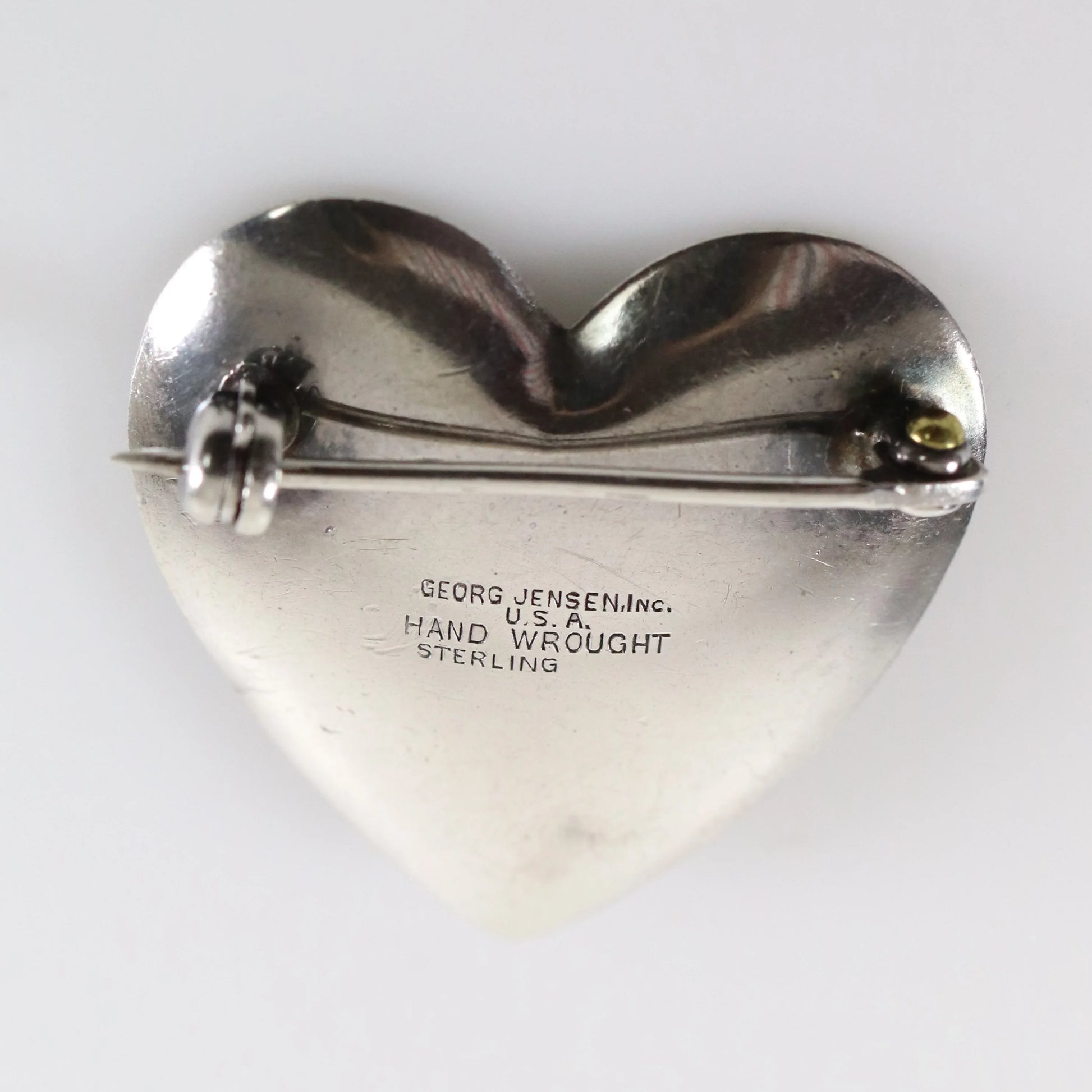 SOLD OUT: Vintage Georg Jensen Jewelry | Alphonse La Paglia Heart & Shell Brooch USA - Carmel Fine Silver Jewelry