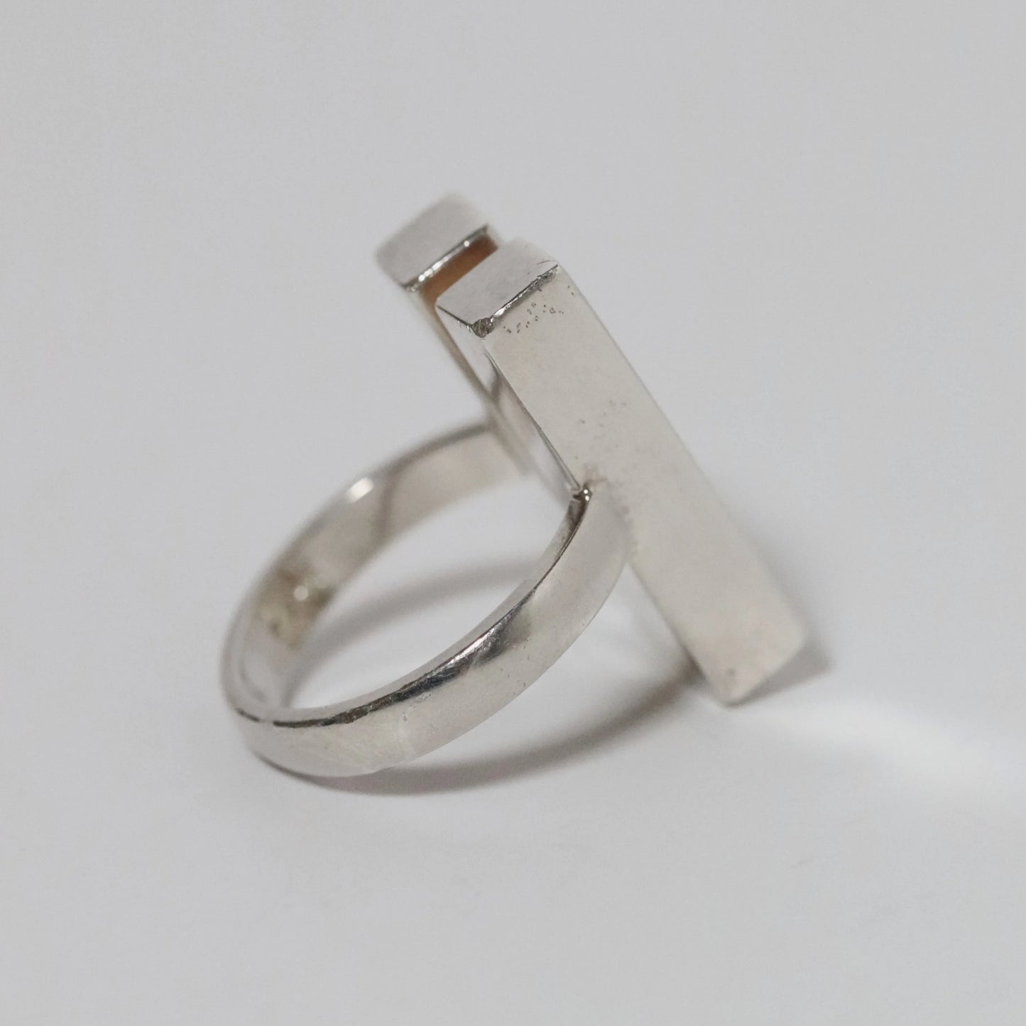 SOLD OUT: Vintage Georg Jensen Jewelry | Aria Two-Bar Modernist Ring 593A Denmark (US Size 6) - Carmel Fine Silver Jewelry