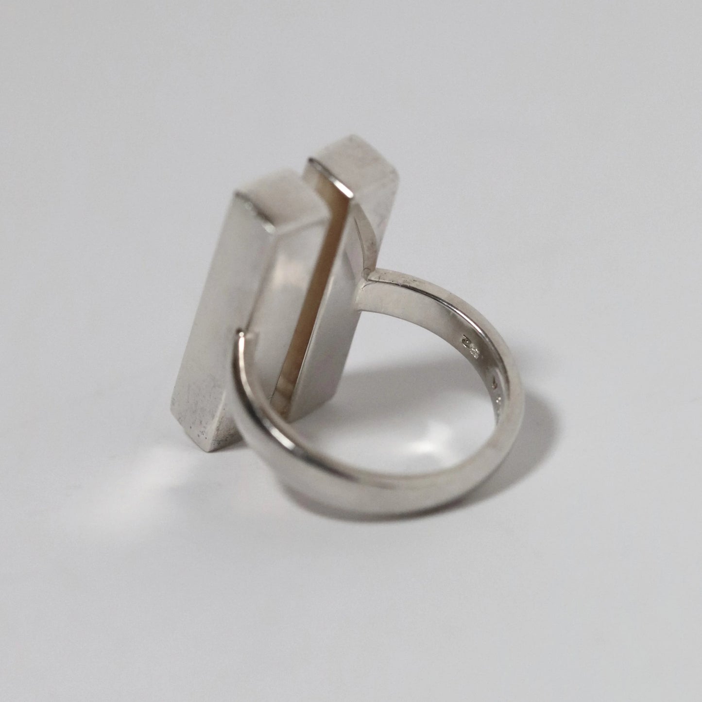 SOLD OUT: Vintage Georg Jensen Jewelry | Aria Two-Bar Modernist Ring 593A Denmark (US Size 6) - Carmel Fine Silver Jewelry
