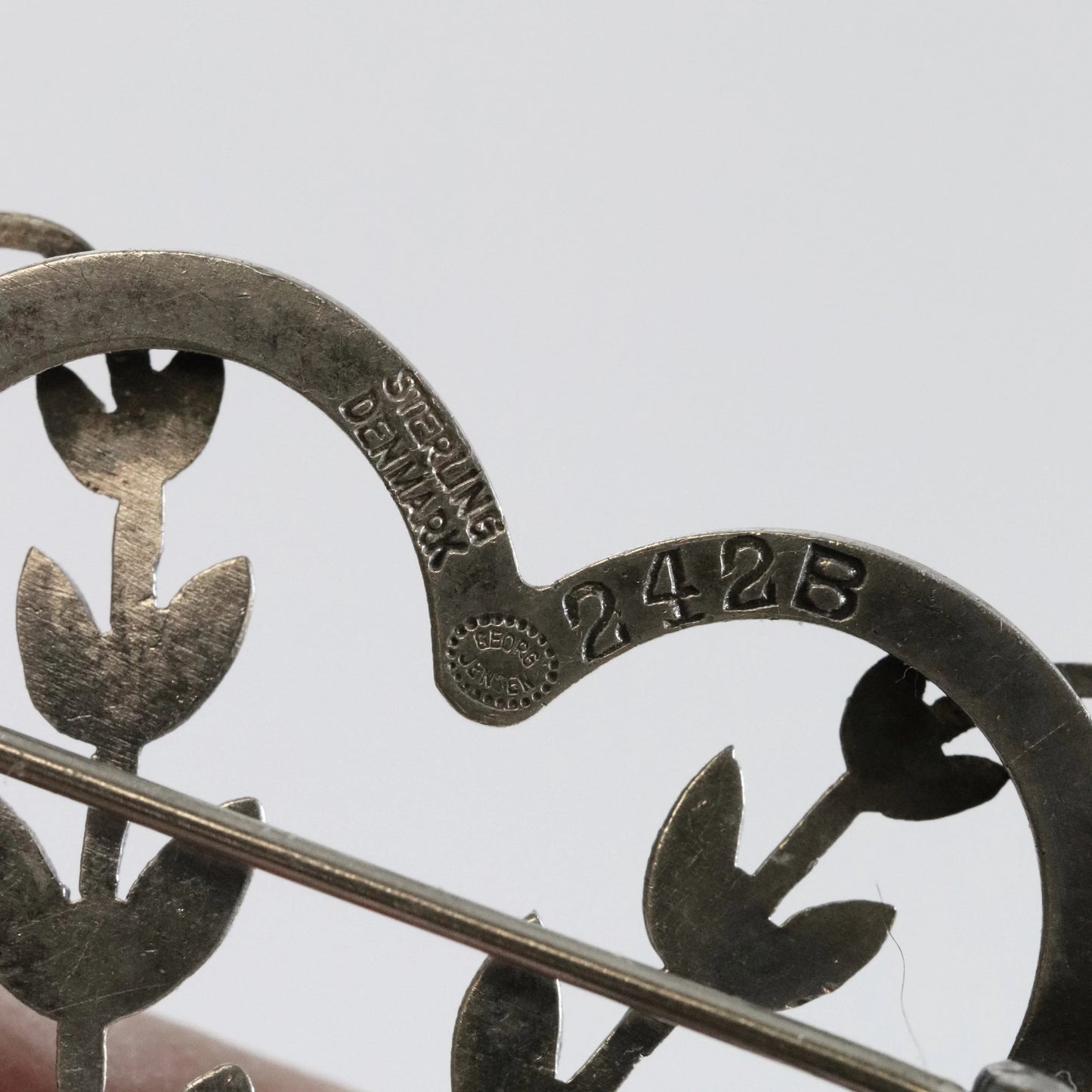 SOLD OUT: Vintage Georg Jensen Jewelry | Arno Malinowski Heart Vine Brooch 242B - Carmel Fine Silver Jewelry