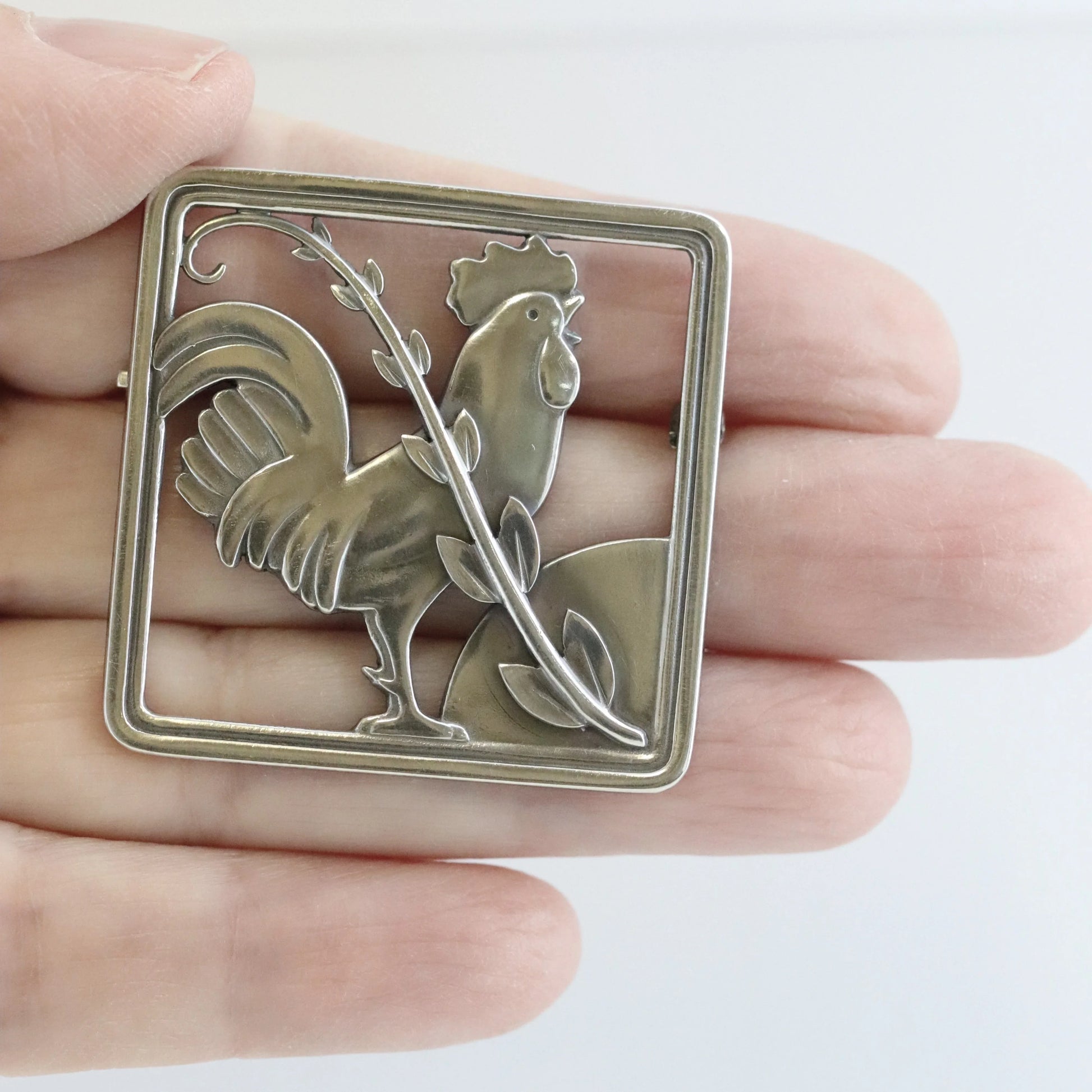 SOLD OUT: Vintage Georg Jensen Jewelry | Arno Malinowski Rooster Brooch 276 - Carmel Fine Silver Jewelry