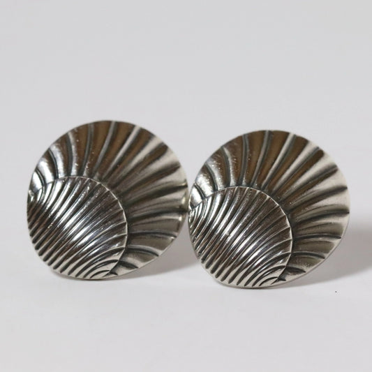 SOLD OUT: Vintage Georg Jensen Jewelry | Arno Malinowski Shell Earrings 107 Denmark - Carmel Fine Silver Jewelry