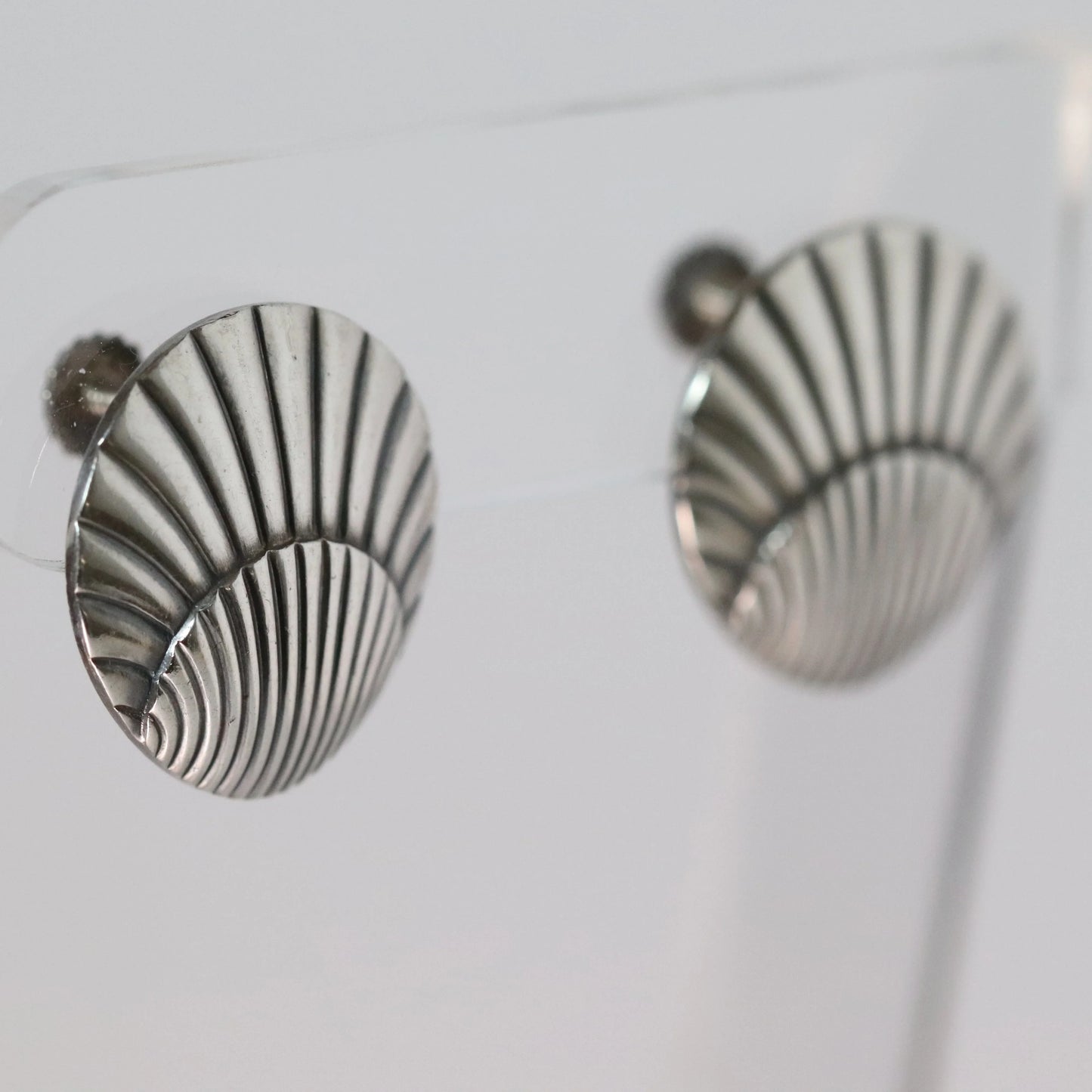 SOLD OUT: Vintage Georg Jensen Jewelry | Arno Malinowski Shell Earrings 107 Denmark - Carmel Fine Silver Jewelry